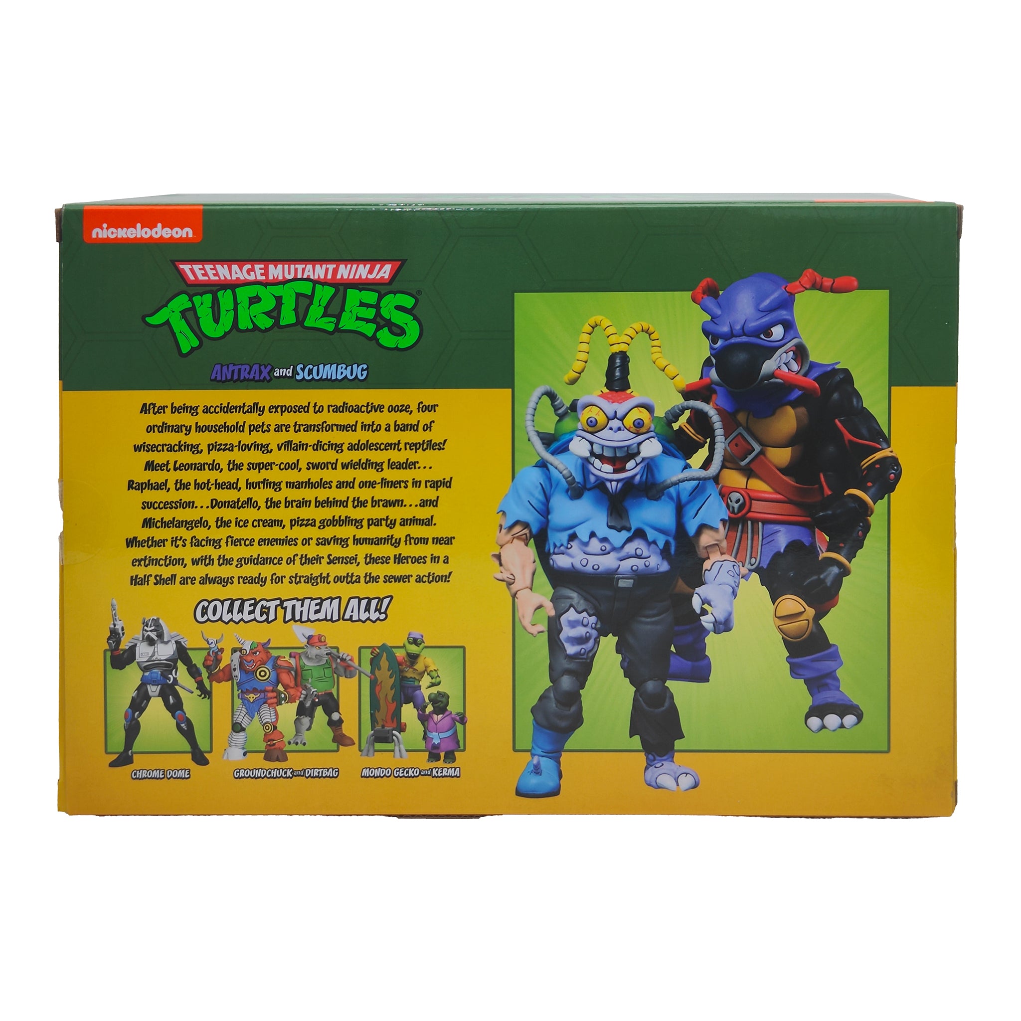 NECA Teenage Mutant Ninja Turtles Antrax And Scumbug Cartoon 2-Pack 2021 18cm – Teenage Mutant Ninja Turtles, NECA, 18 cm, 2021, pre-owned collector piece, Uncanny Collectibles Dublin Ireland