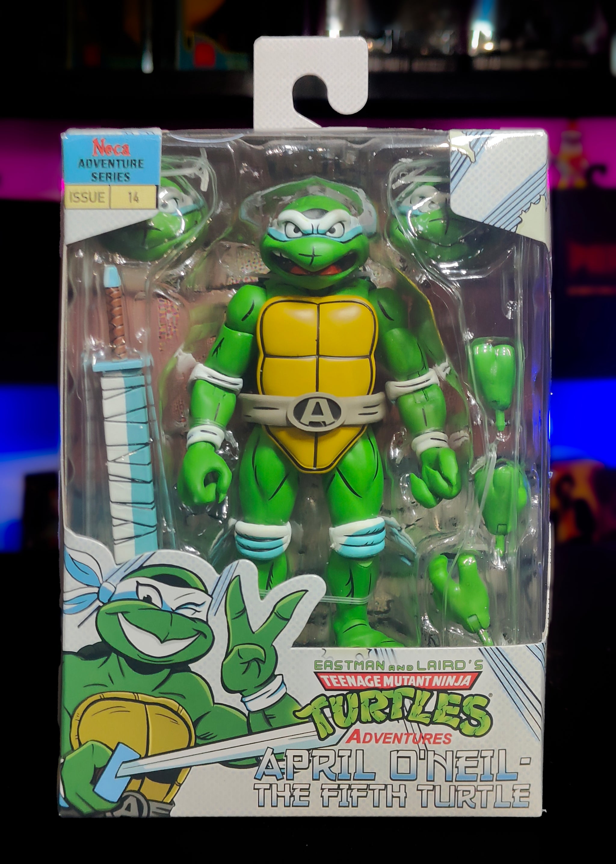 NECA Teenage Mutant Ninja Turtles April O Neil 5th Turtle Action Figure – Teenage Mutant Ninja Turtles, NECA, 18 cm, brand new collector item, Uncanny Collectibles Dublin Ireland