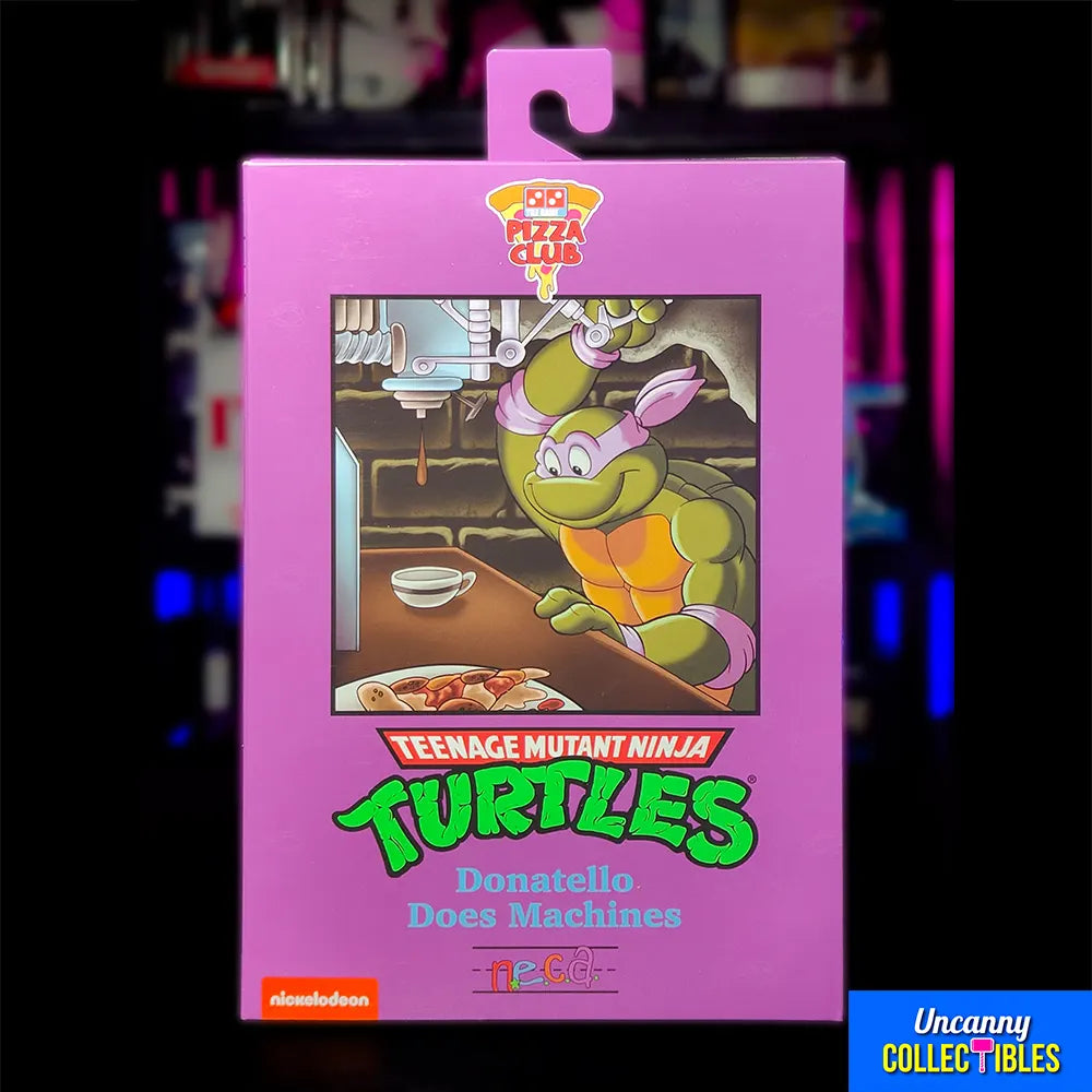 NECA Teenage Mutant Ninja Turtles Donatello Ultimate Pizza Club VHS Action Figure – Teenage Mutant Ninja Turtles, NECA, 18 cm, brand new collector item, Uncanny Collectibles Dublin Ireland
