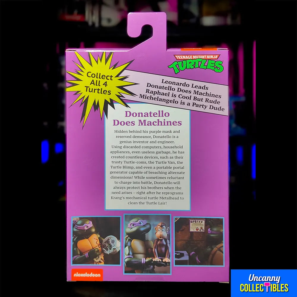 NECA Teenage Mutant Ninja Turtles Donatello Ultimate Pizza Club VHS Action Figure