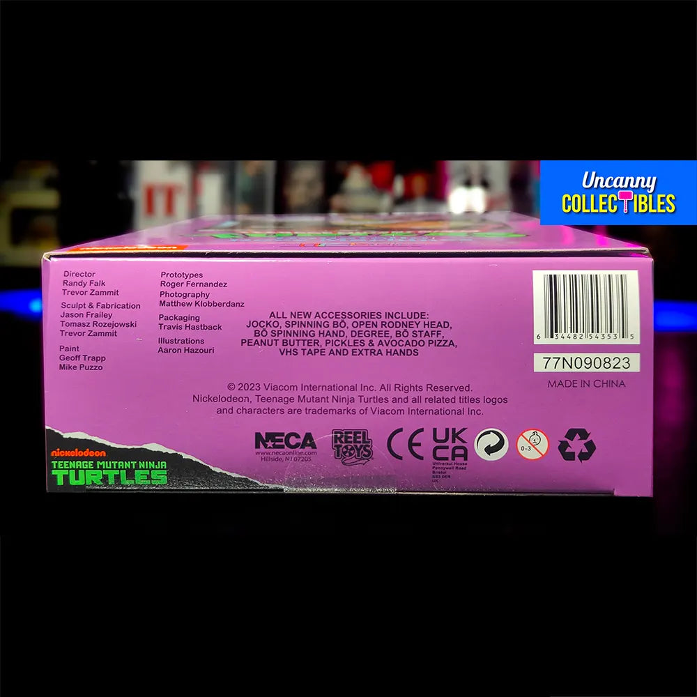 NECA Teenage Mutant Ninja Turtles Donatello Ultimate Pizza Club VHS Action Figure – Teenage Mutant Ninja Turtles, NECA, 18 cm, brand new collector item, Uncanny Collectibles Dublin Ireland