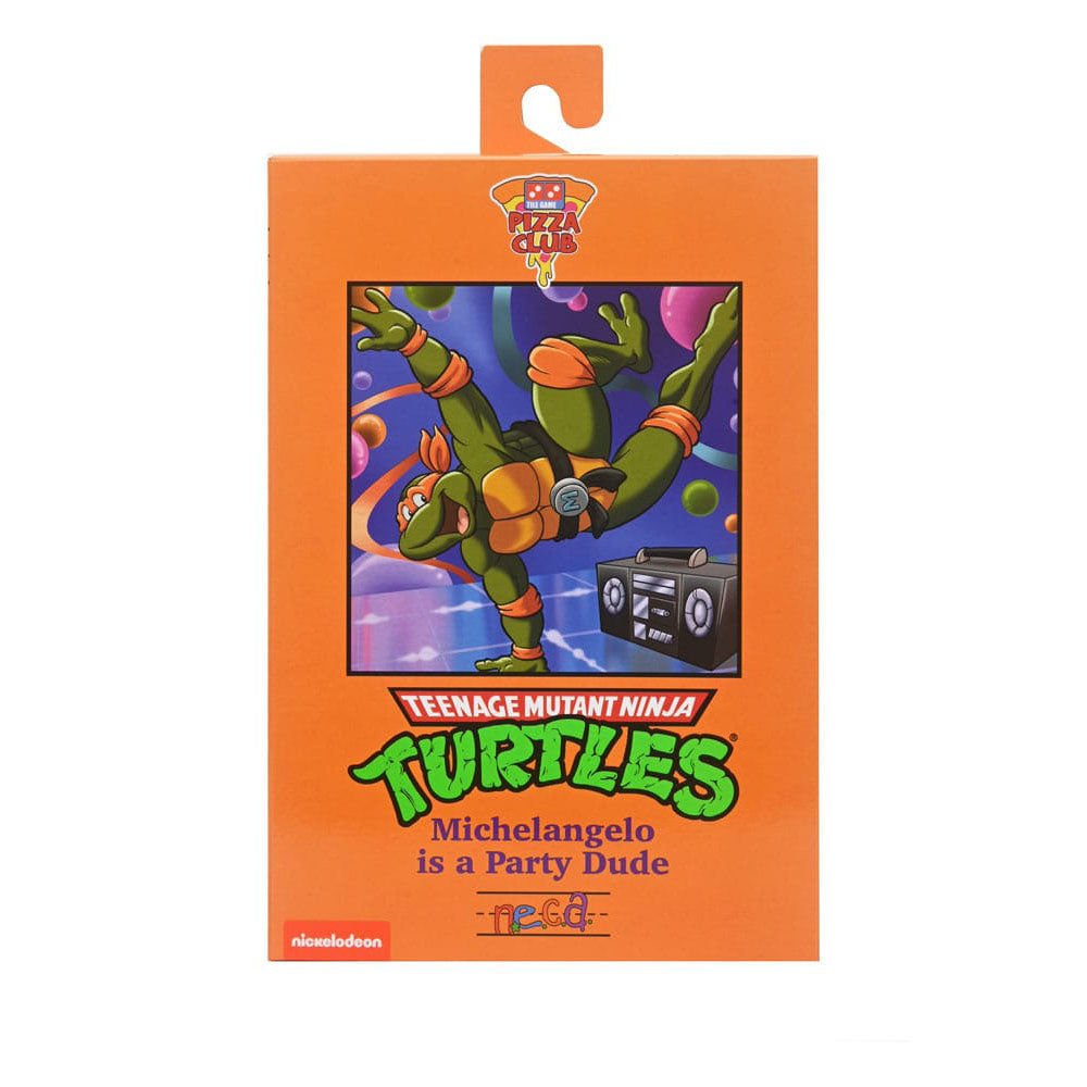NECA Teenage Mutant Ninja Turtles Michelangelo Ultimate Pizza Club VHS Action Figure – Teenage Mutant Ninja Turtles, NECA, 18 cm, brand new collector item, Uncanny Collectibles Dublin Ireland