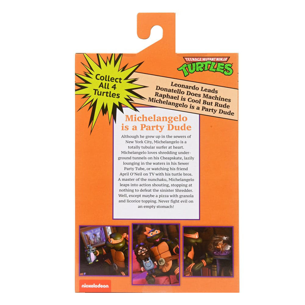NECA Teenage Mutant Ninja Turtles Michelangelo Ultimate Pizza Club VHS Action Figure – Teenage Mutant Ninja Turtles, NECA, 18 cm, brand new collector item, Uncanny Collectibles Dublin Ireland