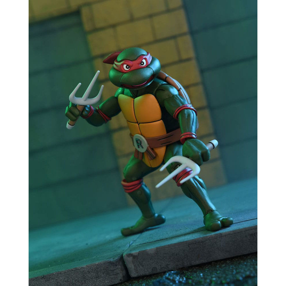NECA Teenage Mutant Ninja Turtles Raphael Ultimate Pizza Club VHS Action Figure
