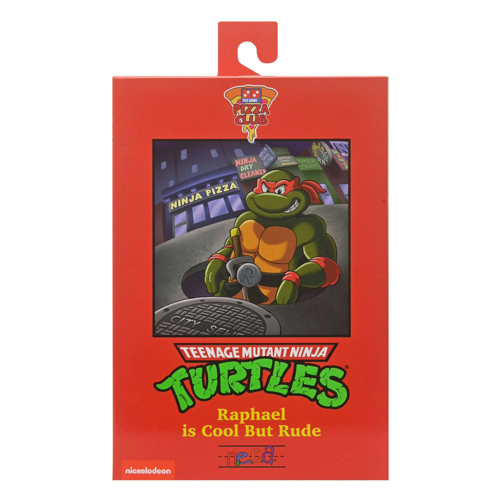 NECA Teenage Mutant Ninja Turtles Raphael Ultimate Pizza Club VHS Action Figure