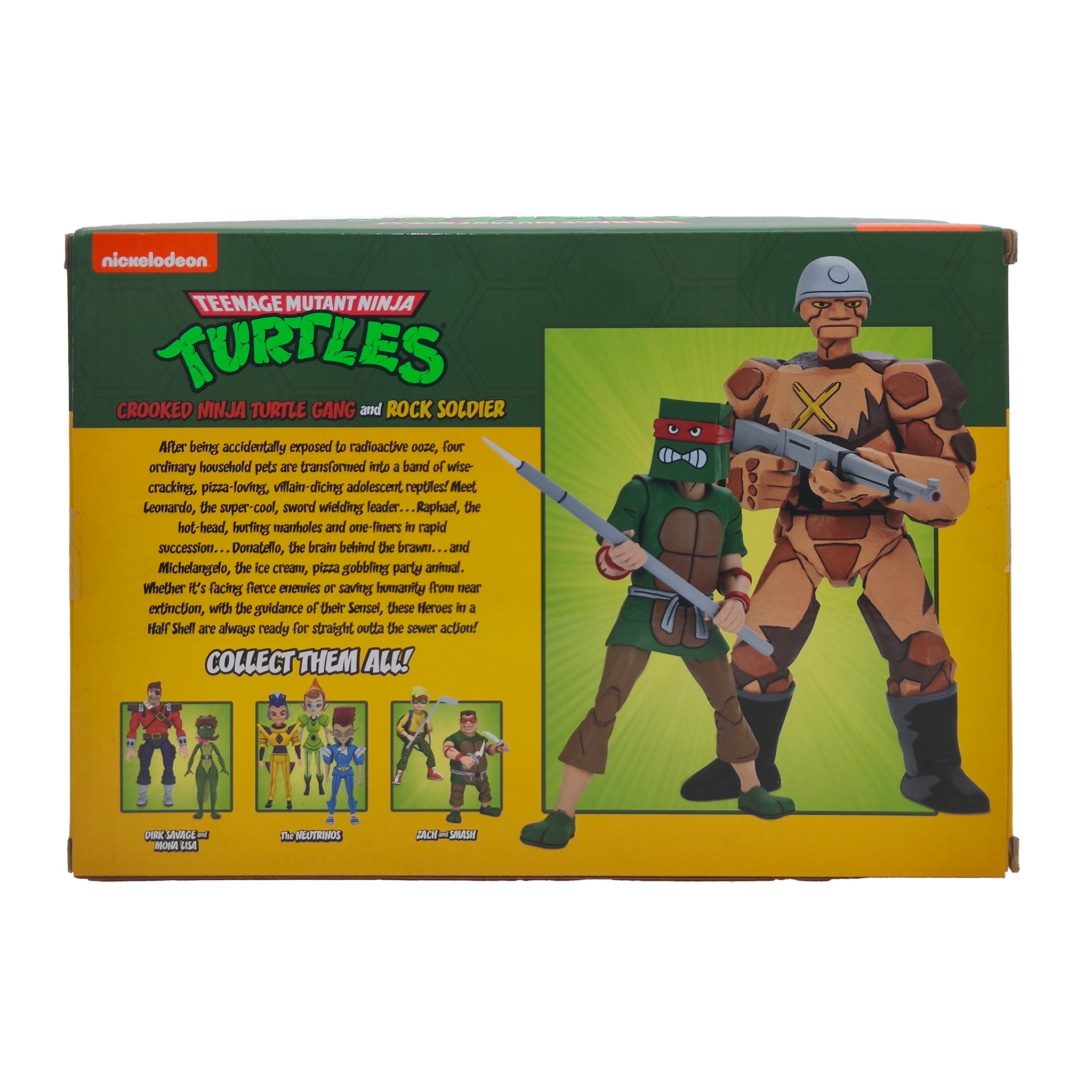 NECA Teenage Mutant Ninja Turtles Crooked Ninja Turtle Gang And Rock Soldier Cartoon 2-Pack 2022 18cm – Teenage Mutant Ninja Turtles, NECA, 18 cm, 2022, pre-owned collector piece, Uncanny Collectibles Dublin Ireland