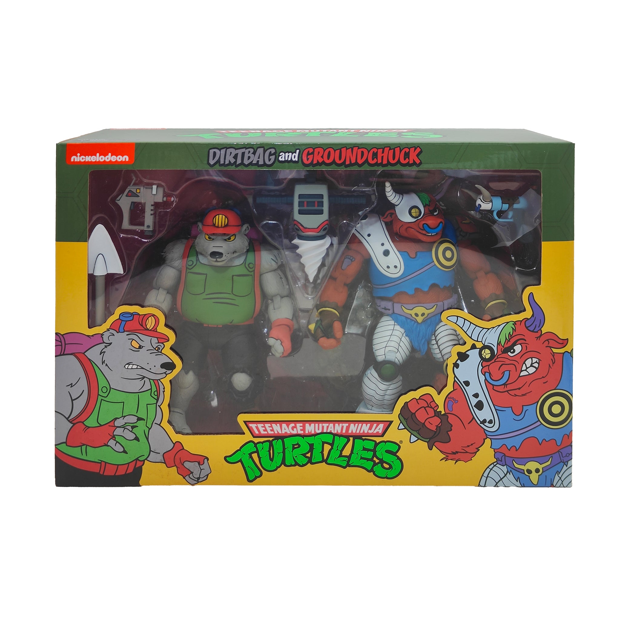 NECA Teenage Mutant Ninja Turtles Dirtbag and Groundchuck Cartoon 2-Pack 2022 – Teenage Mutant Ninja Turtles, NECA, 18 cm, 2022, pre-owned collector piece, Uncanny Collectibles Dublin Ireland
