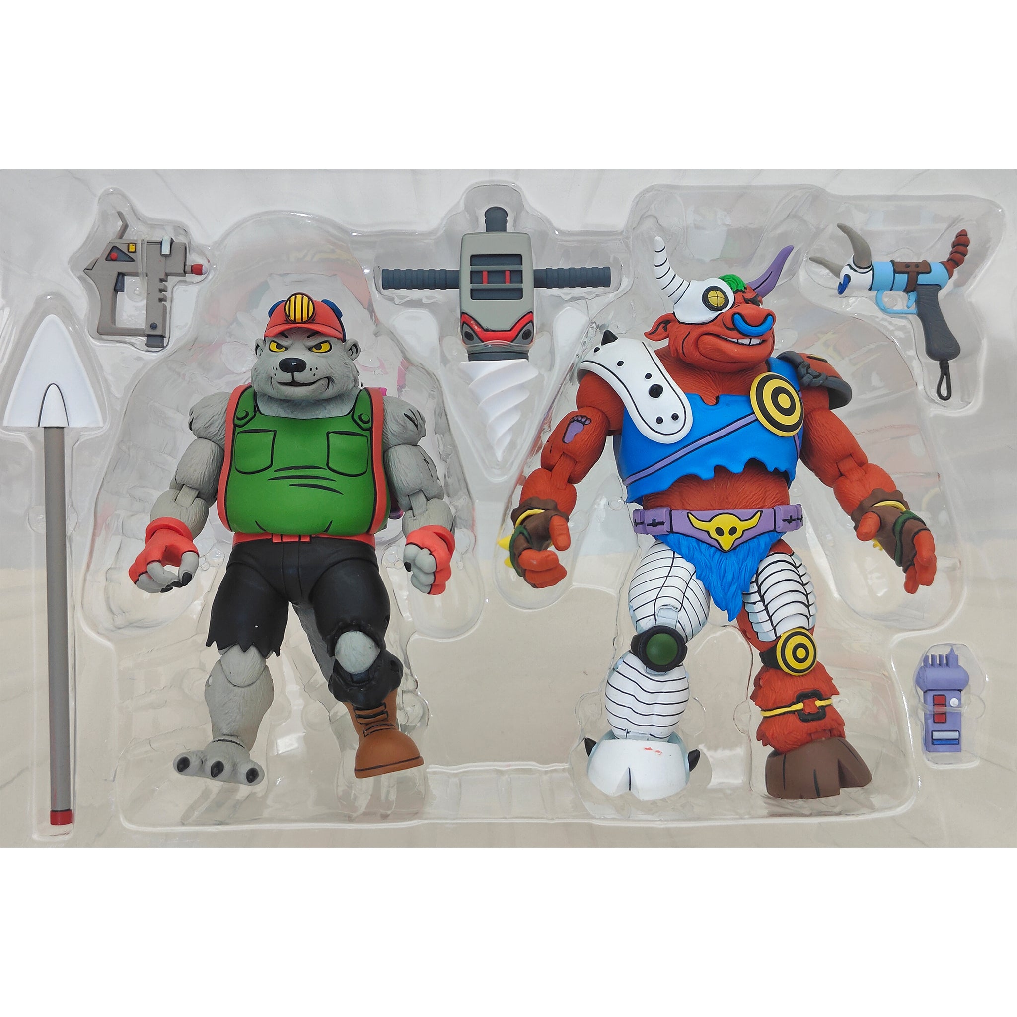 NECA Teenage Mutant Ninja Turtles Dirtbag and Groundchuck Cartoon 2-Pack 2022 – Teenage Mutant Ninja Turtles, NECA, 18 cm, 2022, pre-owned collector piece, Uncanny Collectibles Dublin Ireland
