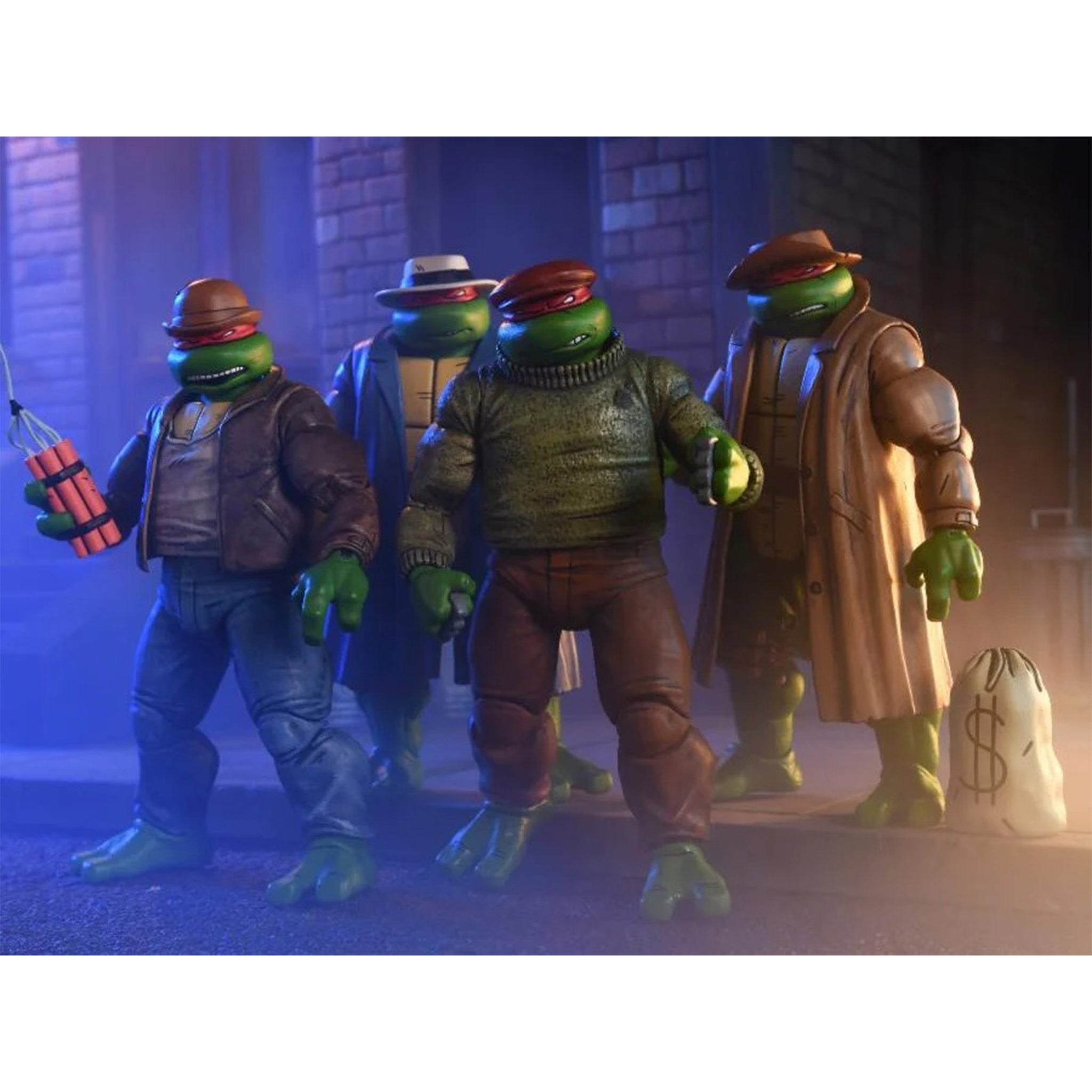 NECA Teenage Mutant Ninja Turtles Gangster Turtles 4 Pack Action Figures