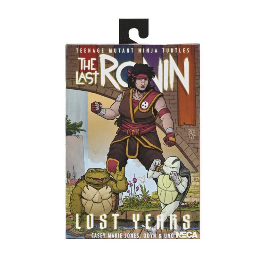 NECA Teenage Mutant Ninja Turtles Last Ronin Lost Years Casey Marie with Baby Odyn and Uno Action Figure