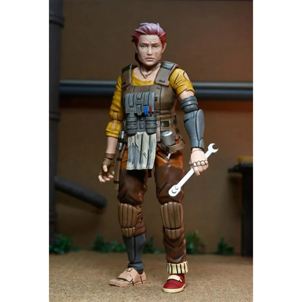 NECA Teenage Mutant Ninja Turtles Last Ronin Lost Years Grammy April with Baby Yi and Moja Action Figure