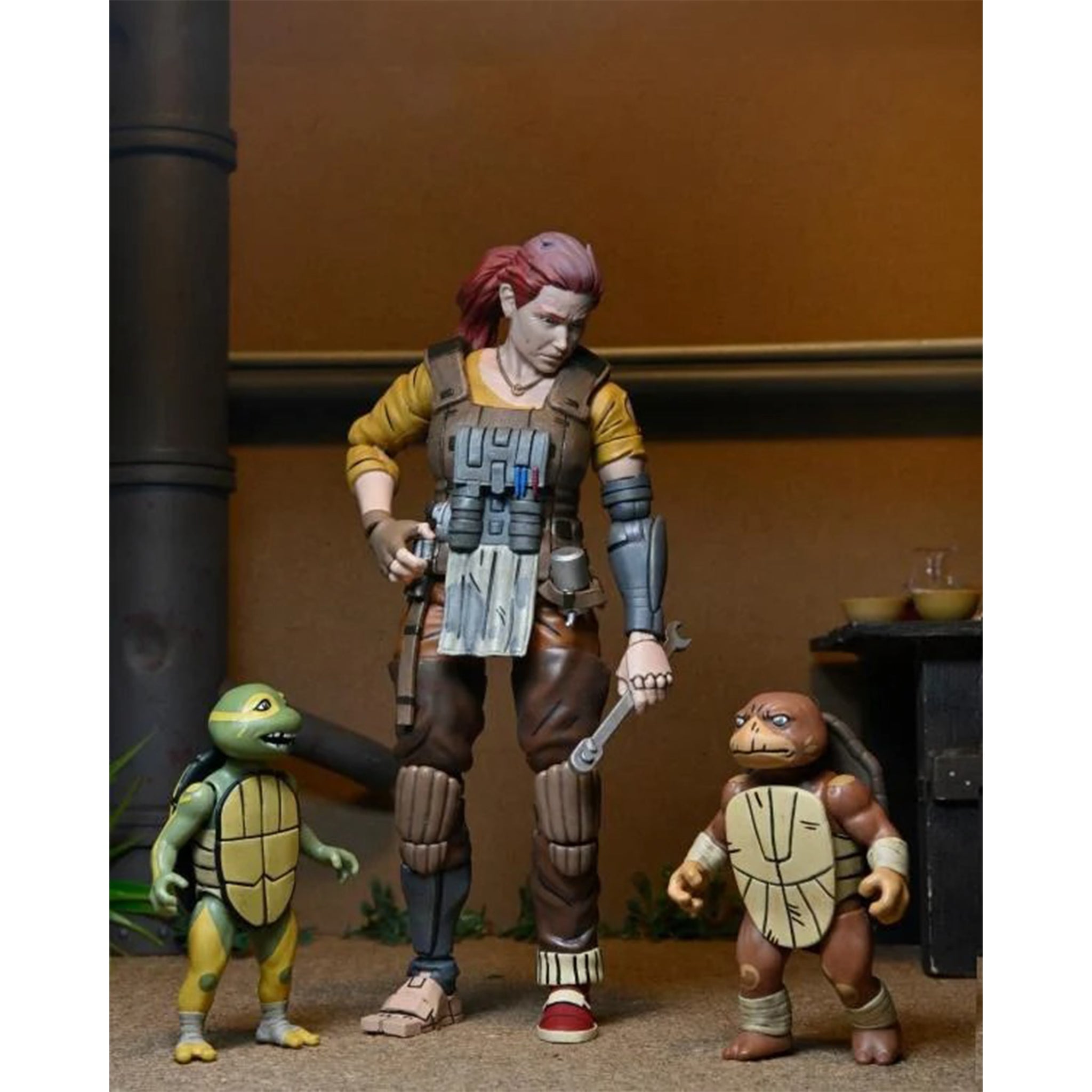 NECA Teenage Mutant Ninja Turtles Last Ronin Lost Years Grammy April with Baby Yi and Moja Action Figure – Teenage Mutant Ninja Turtles, NECA, 18 cm, brand new collector item, Uncanny Collectibles Dublin Ireland
