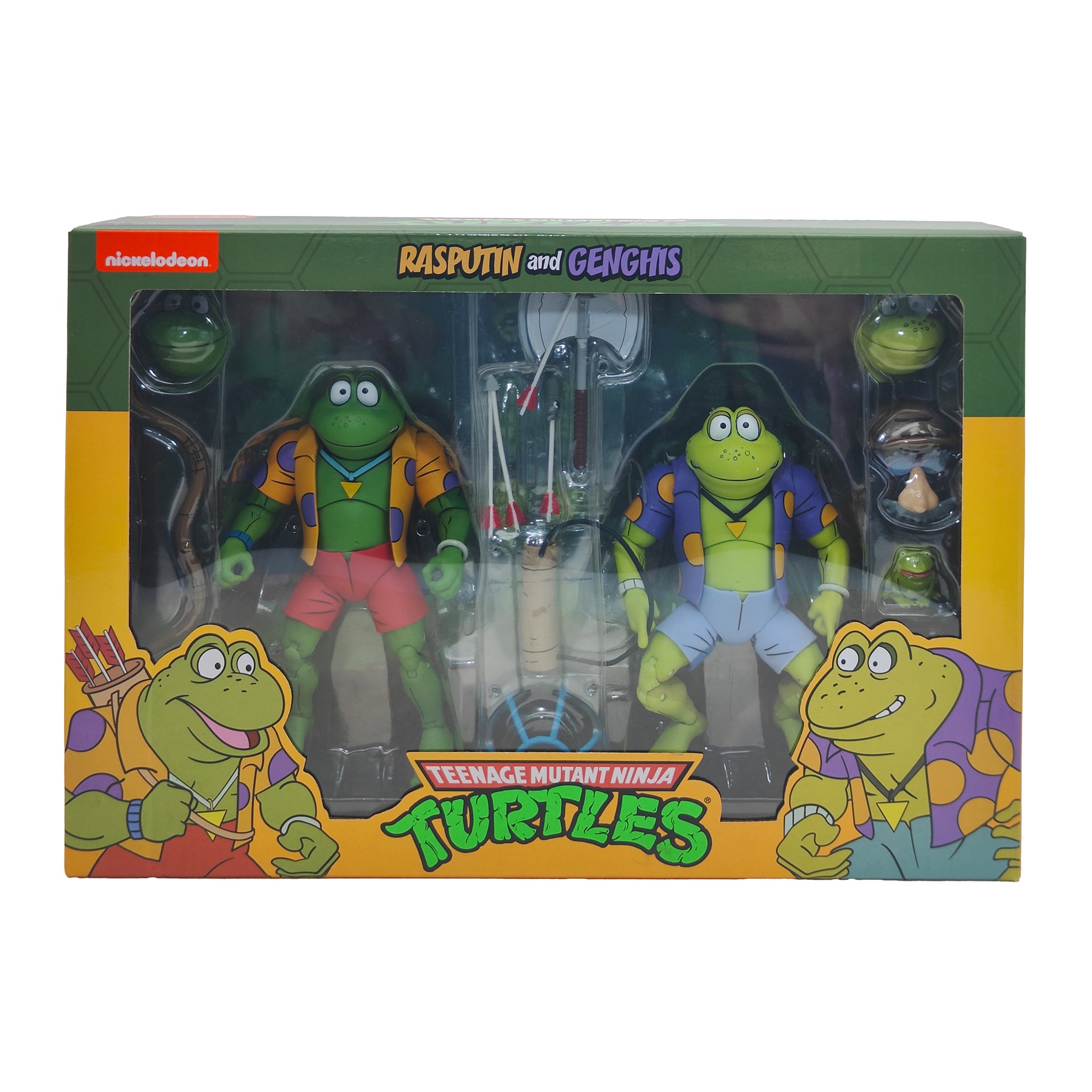 NECA Teenage Mutant Ninja Turtles Rasputin And Genghis Cartoon 2-Pack 2021 18cm – Teenage Mutant Ninja Turtles, NECA, 18 cm, 2021, pre-owned collector piece, Uncanny Collectibles Dublin Ireland