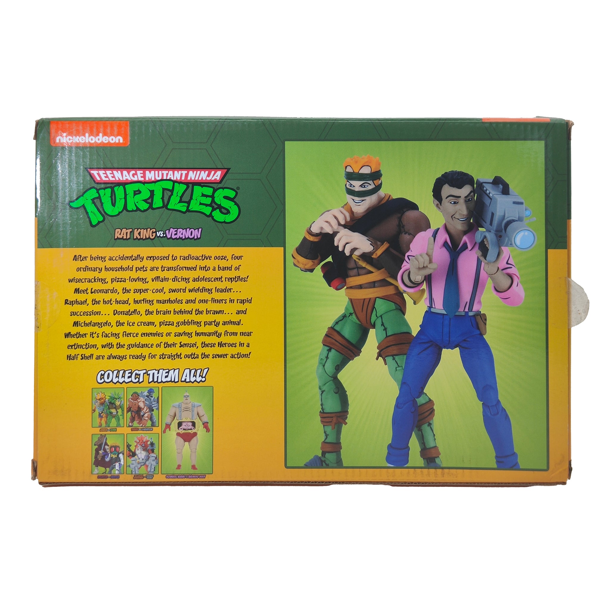 NECA Teenage Mutant Ninja Turtles Rat King vs Vernon Cartoon 2-Pack 2020 18cm – Teenage Mutant Ninja Turtles, NECA, 18 cm, 2020, pre-owned collector piece, Uncanny Collectibles Dublin Ireland