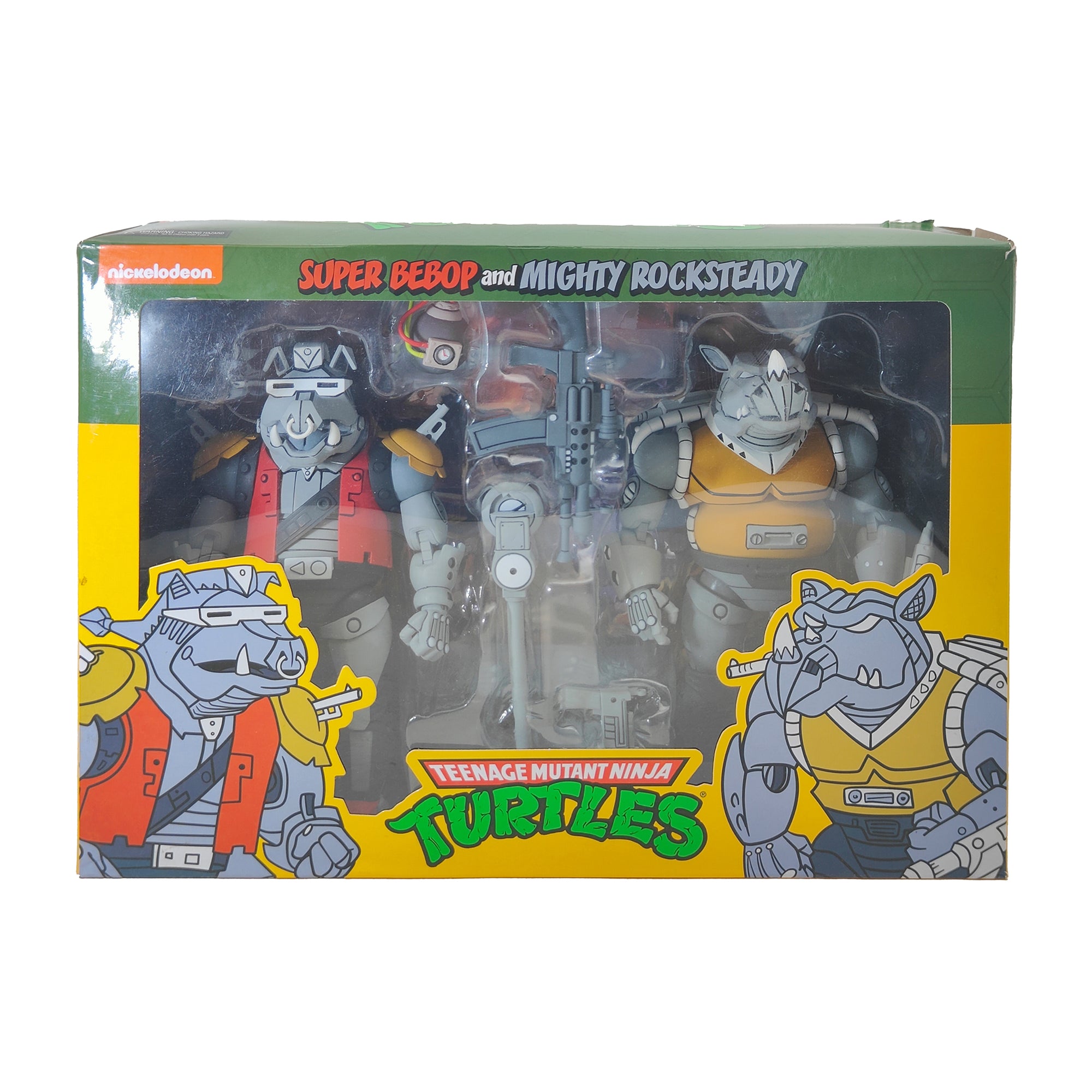 NECA Teenage Mutant Ninja Turtles Super Bebop And Mighty Rocksteady Cartoon 2-Pack 2021 18cm