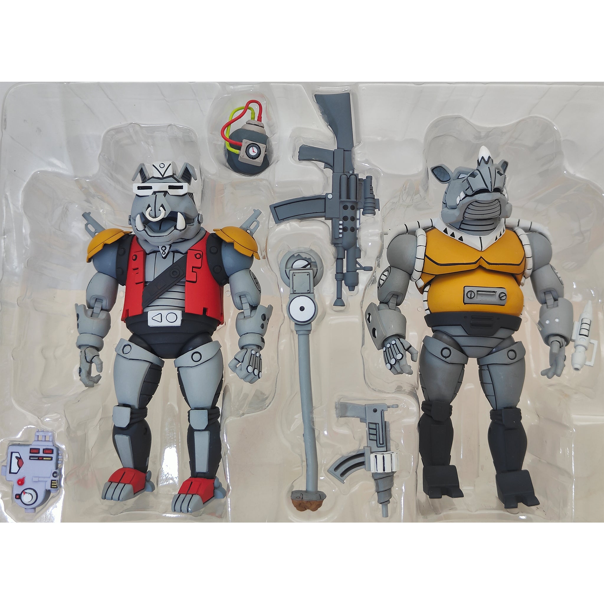NECA Teenage Mutant Ninja Turtles Super Bebop And Mighty Rocksteady Cartoon 2-Pack 2021 18cm – Teenage Mutant Ninja Turtles, NECA, 18 cm, 2021, pre-owned collector piece, Uncanny Collectibles Dublin Ireland