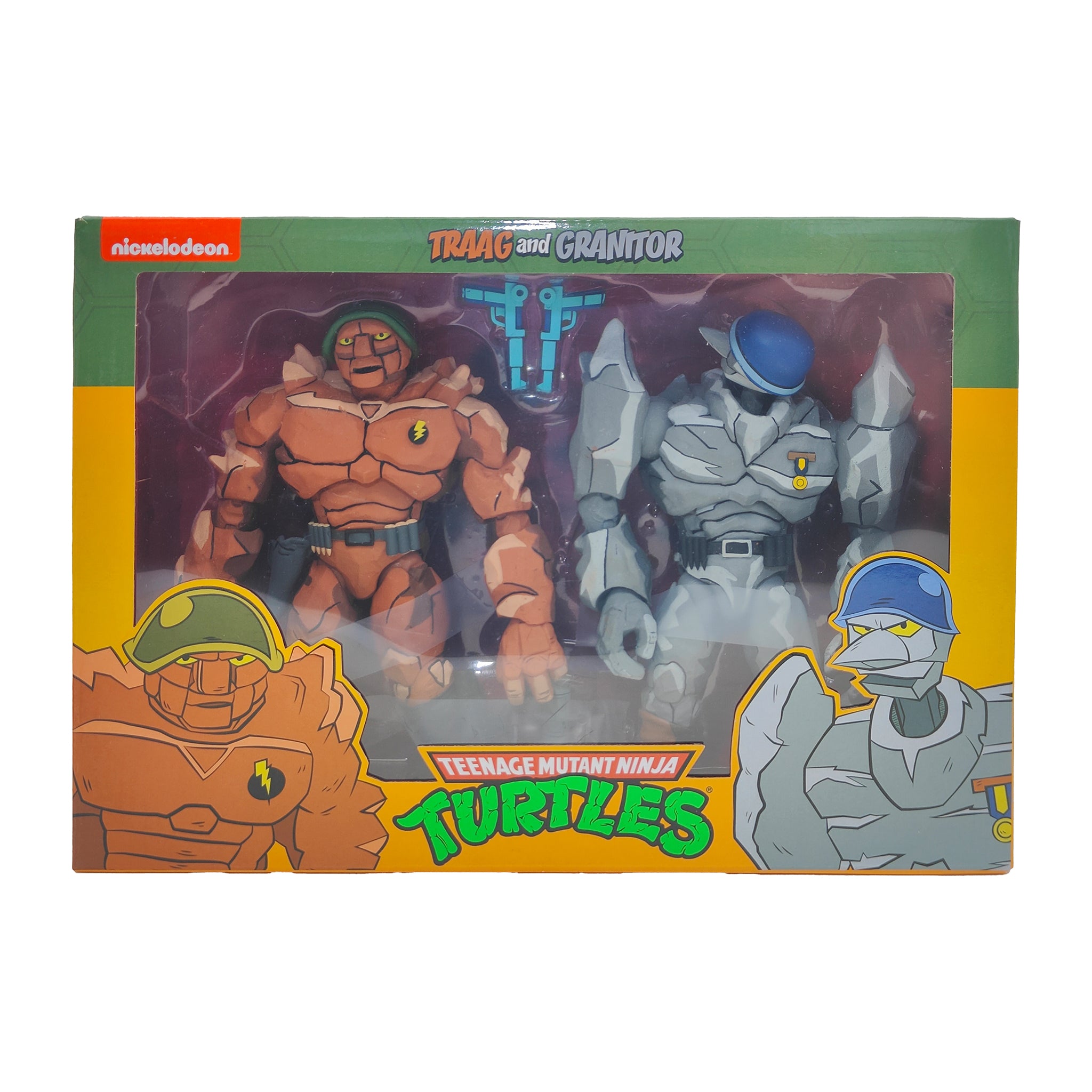 NECA Teenage Mutant Ninja Turtles Traag And Granitor Cartoon 2-Pack 2020 18cm – Teenage Mutant Ninja Turtles, NECA, 18 cm, 2020, pre-owned collector piece, Uncanny Collectibles Dublin Ireland