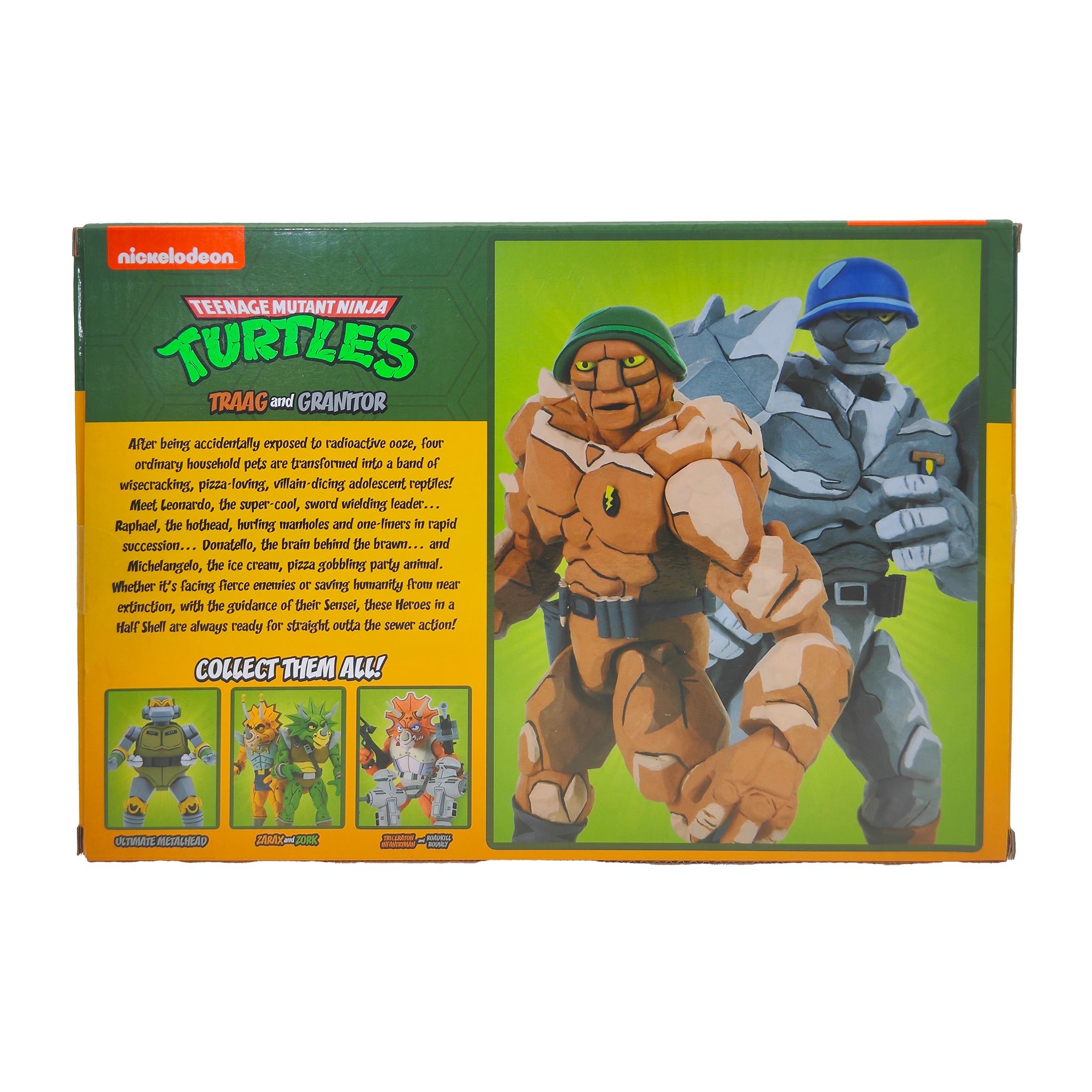 NECA Teenage Mutant Ninja Turtles Traag And Granitor Cartoon 2-Pack 2020 18cm – Teenage Mutant Ninja Turtles, NECA, 18 cm, 2020, pre-owned collector piece, Uncanny Collectibles Dublin Ireland