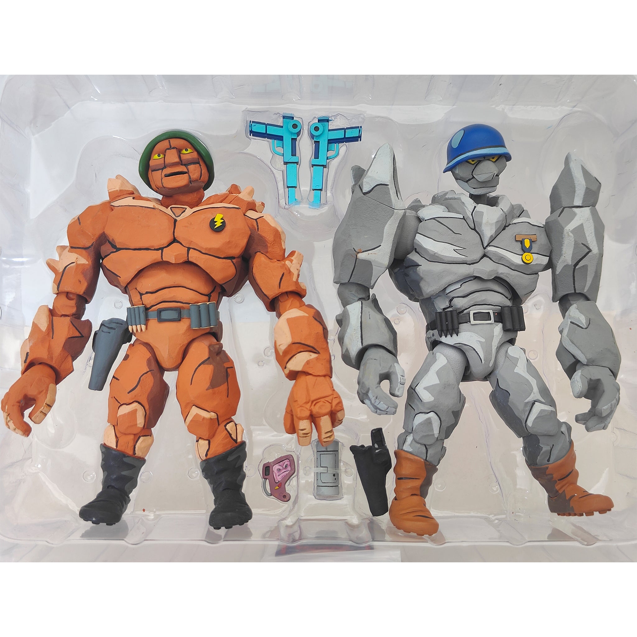 NECA Teenage Mutant Ninja Turtles Traag And Granitor Cartoon 2-Pack 2020 18cm – Teenage Mutant Ninja Turtles, NECA, 18 cm, 2020, pre-owned collector piece, Uncanny Collectibles Dublin Ireland