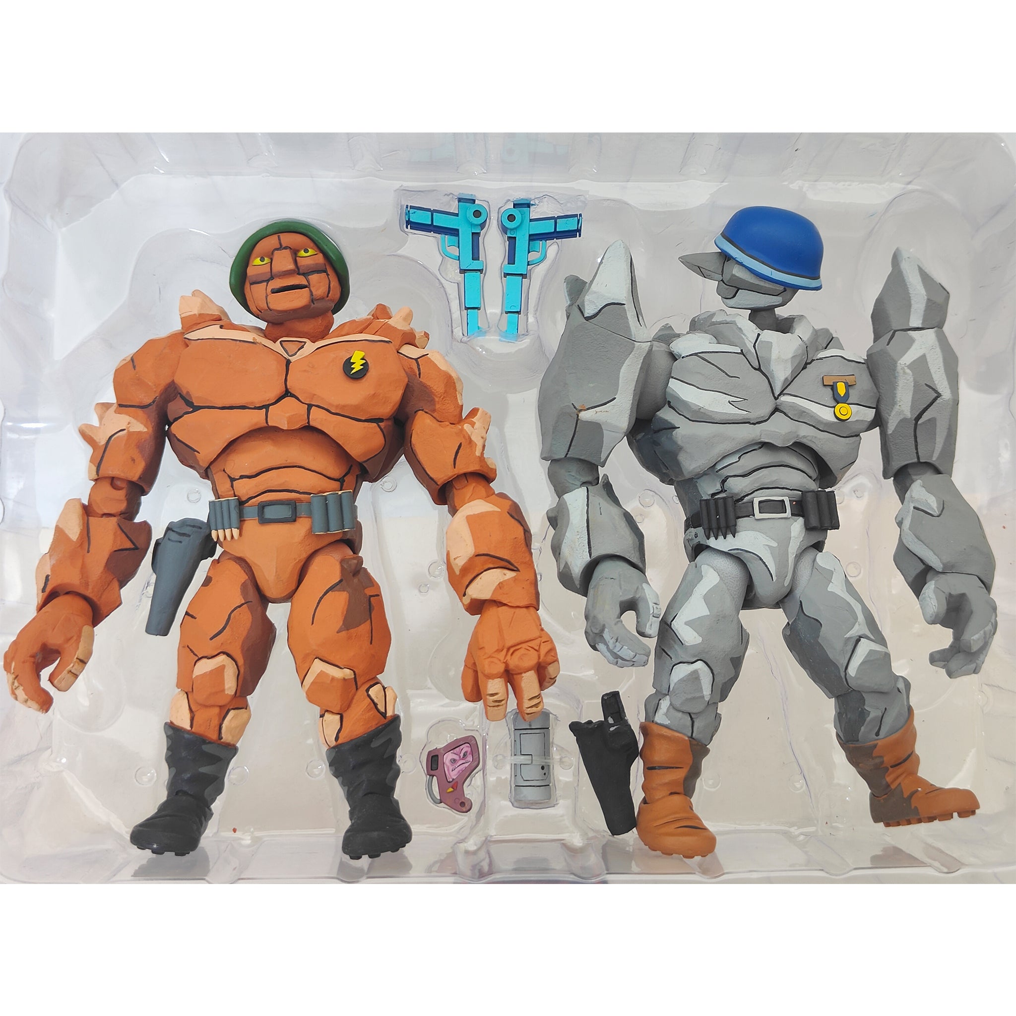 NECA Teenage Mutant Ninja Turtles Traag And Granitor Cartoon 2-Pack 2020 18cm – Teenage Mutant Ninja Turtles, NECA, 18 cm, 2020, pre-owned collector piece, Uncanny Collectibles Dublin Ireland