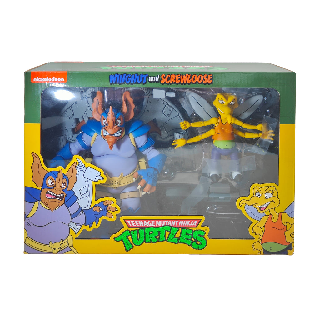 NECA Teenage Mutant Ninja Turtles Wingnut And Screwloose Cartoon 2-Pack 2022 18cm – Teenage Mutant Ninja Turtles, NECA, 18 cm, 2022, pre-owned collector piece, Uncanny Collectibles Dublin Ireland
