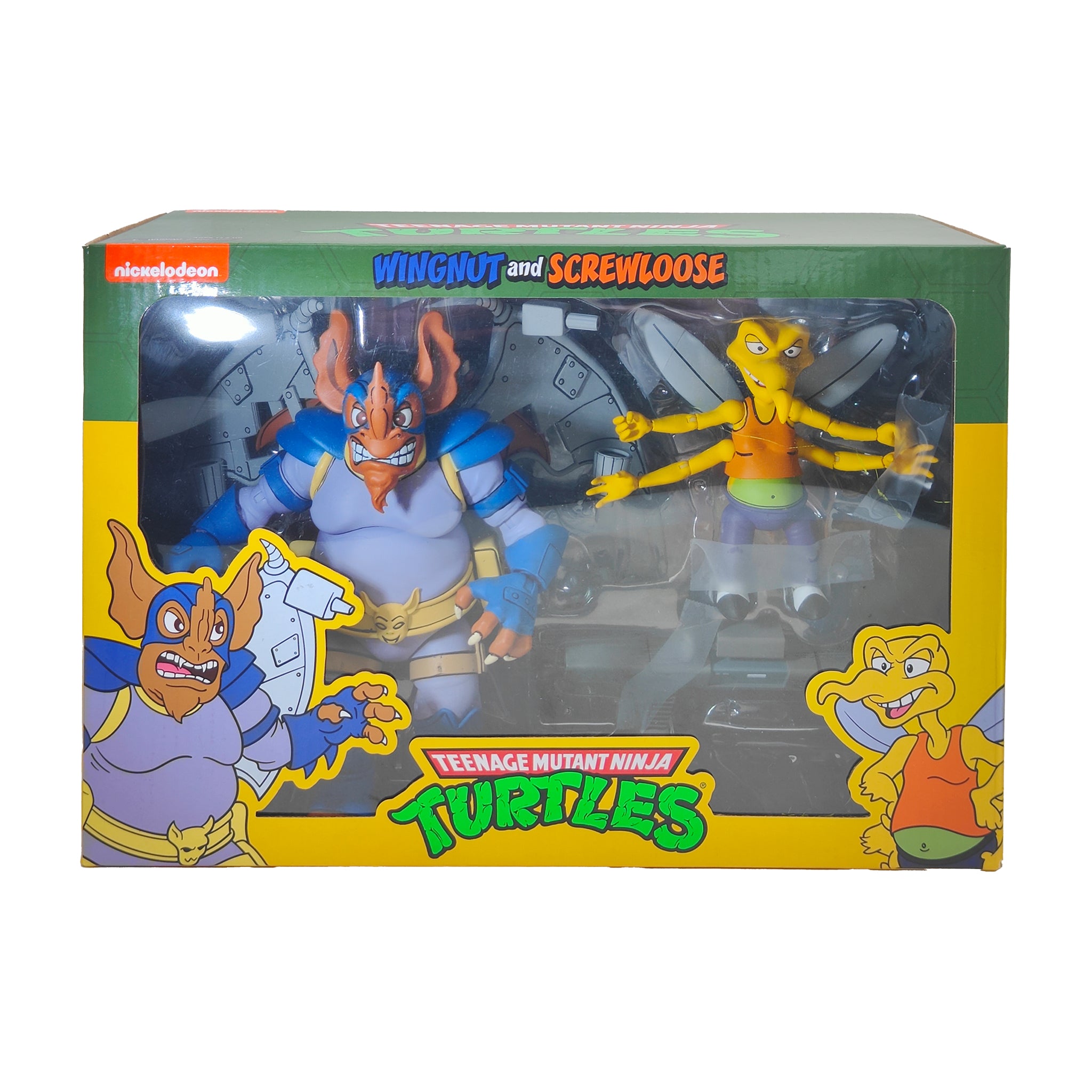 NECA Teenage Mutant Ninja Turtles Wingnut And Screwloose Cartoon 2-Pack 2022 18cm – Teenage Mutant Ninja Turtles, NECA, 18 cm, 2022, pre-owned collector piece, Uncanny Collectibles Dublin Ireland