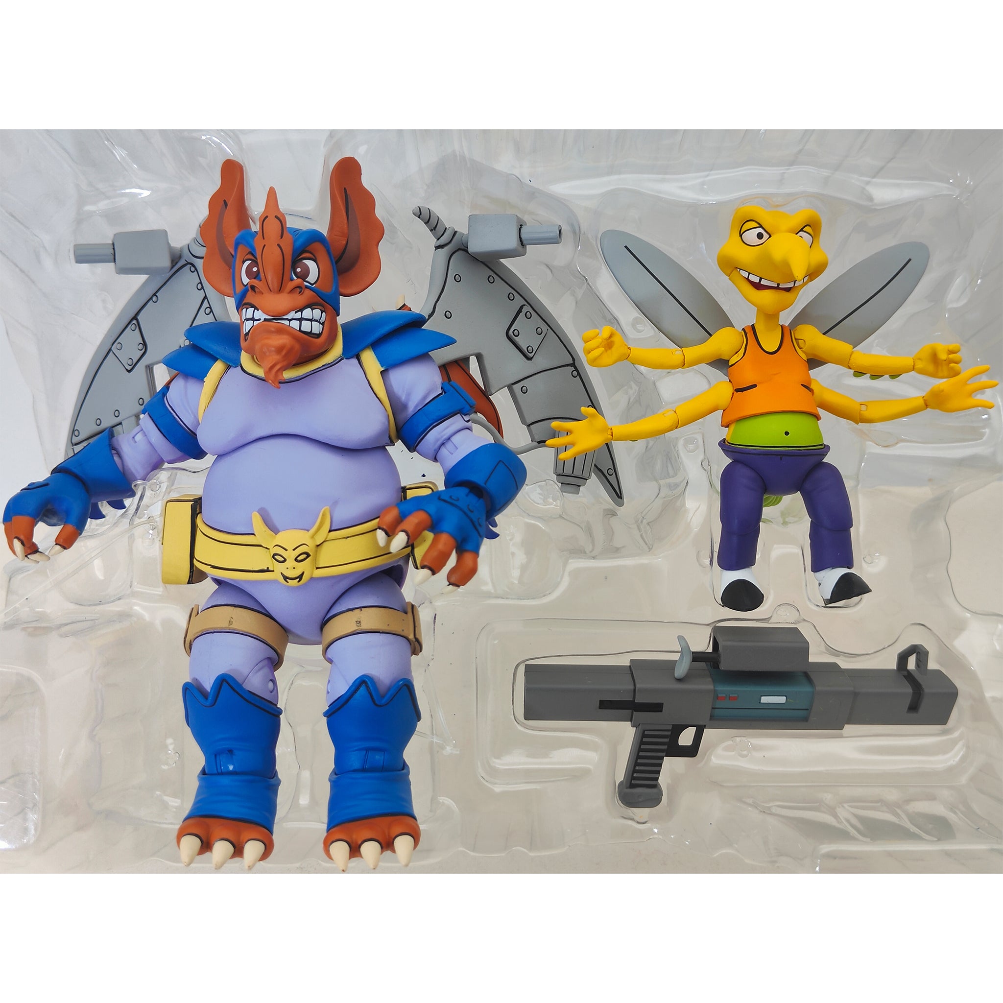 NECA Teenage Mutant Ninja Turtles Wingnut And Screwloose Cartoon 2-Pack 2022 18cm – Teenage Mutant Ninja Turtles, NECA, 18 cm, 2022, pre-owned collector piece, Uncanny Collectibles Dublin Ireland