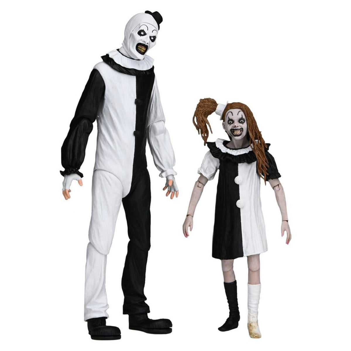 NECA Terrifier 2 Ultimate Art The Clown And The Pale Girl Action Figure 2 Pack – Terrifier, NECA, 18 cm, brand new collector item, Uncanny Collectibles Dublin Ireland