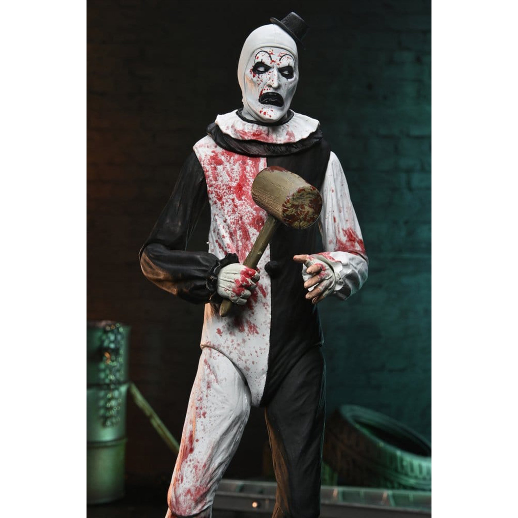 NECA Terrifier 2 Ultimate Art The Clown Blood Splattered Action Figure – Terrifier, NECA, 18 cm, brand new collector item, Uncanny Collectibles Dublin Ireland