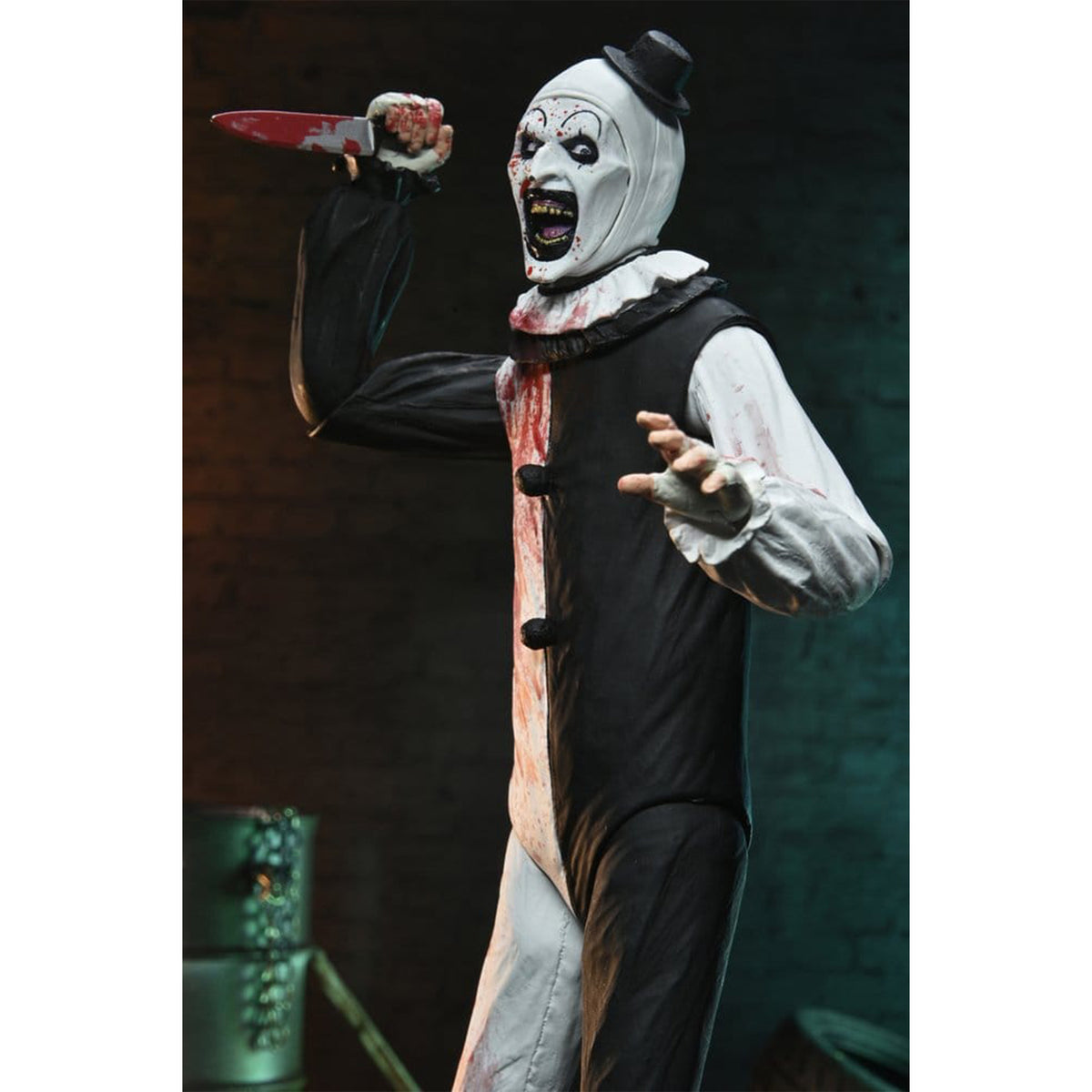 NECA Terrifier 2 Ultimate Art The Clown Blood Splattered Action Figure – Terrifier, NECA, 18 cm, brand new collector item, Uncanny Collectibles Dublin Ireland
