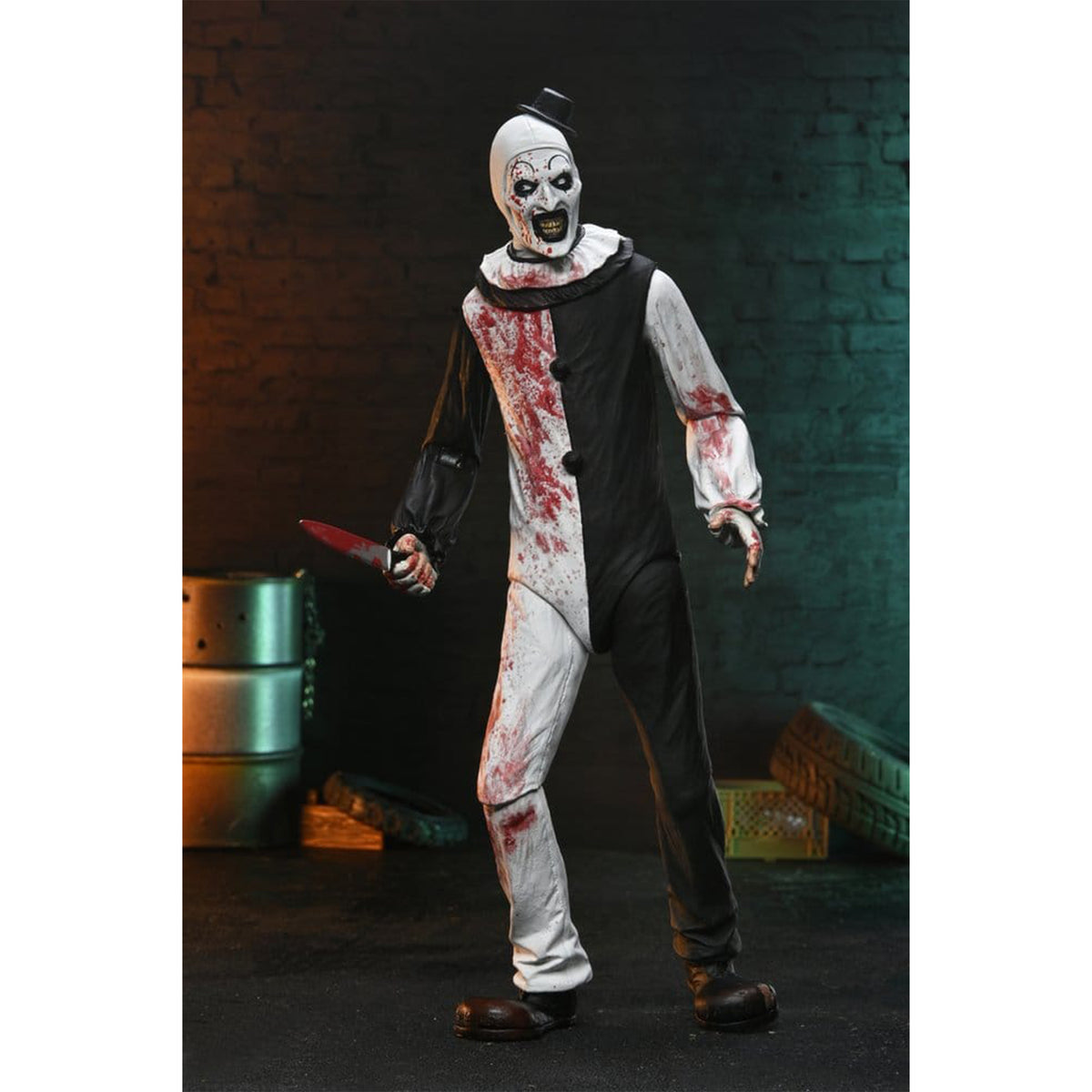 NECA Terrifier 2 Ultimate Art The Clown Blood Splattered Action Figure – Terrifier, NECA, 18 cm, brand new collector item, Uncanny Collectibles Dublin Ireland