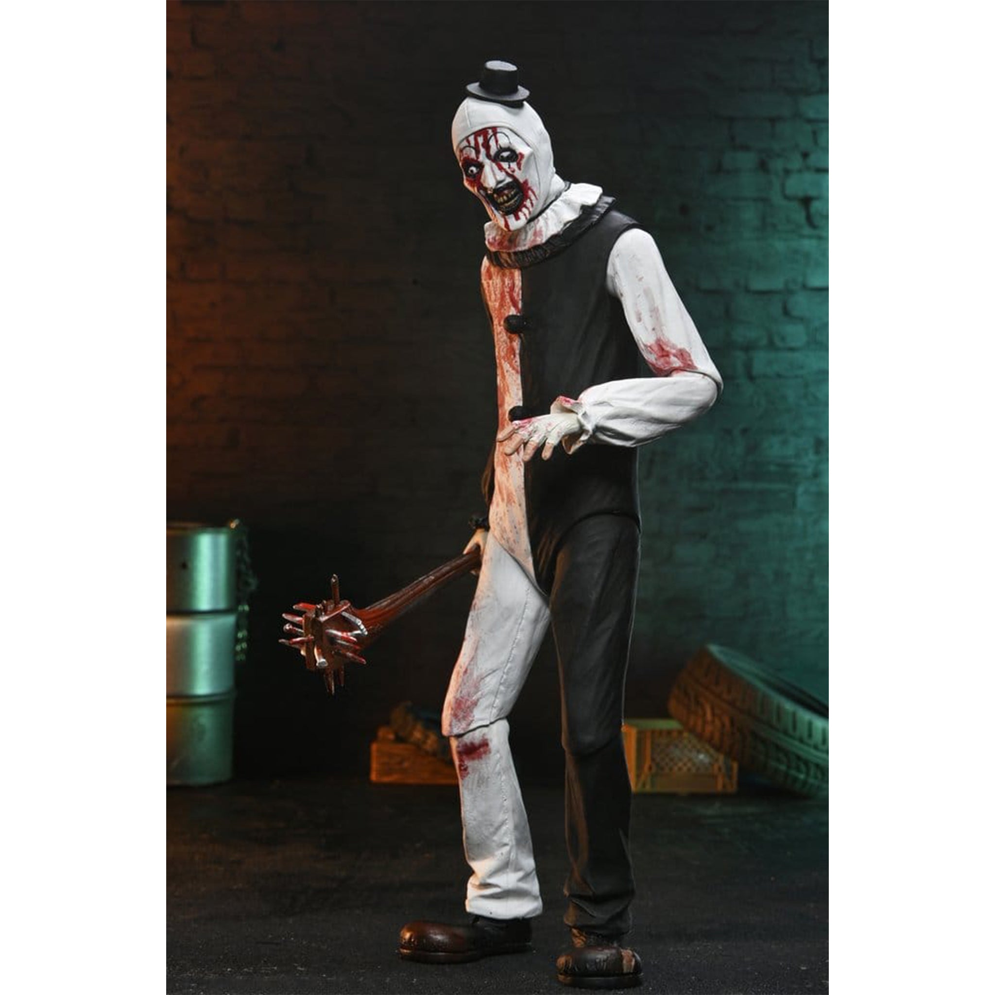NECA Terrifier 2 Ultimate Art The Clown Blood Splattered Action Figure – Terrifier, NECA, 18 cm, brand new collector item, Uncanny Collectibles Dublin Ireland