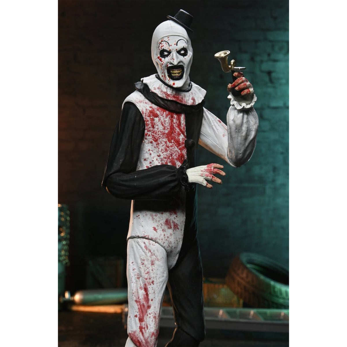 NECA Terrifier 2 Ultimate Art The Clown Blood Splattered Action Figure – Terrifier, NECA, 18 cm, brand new collector item, Uncanny Collectibles Dublin Ireland