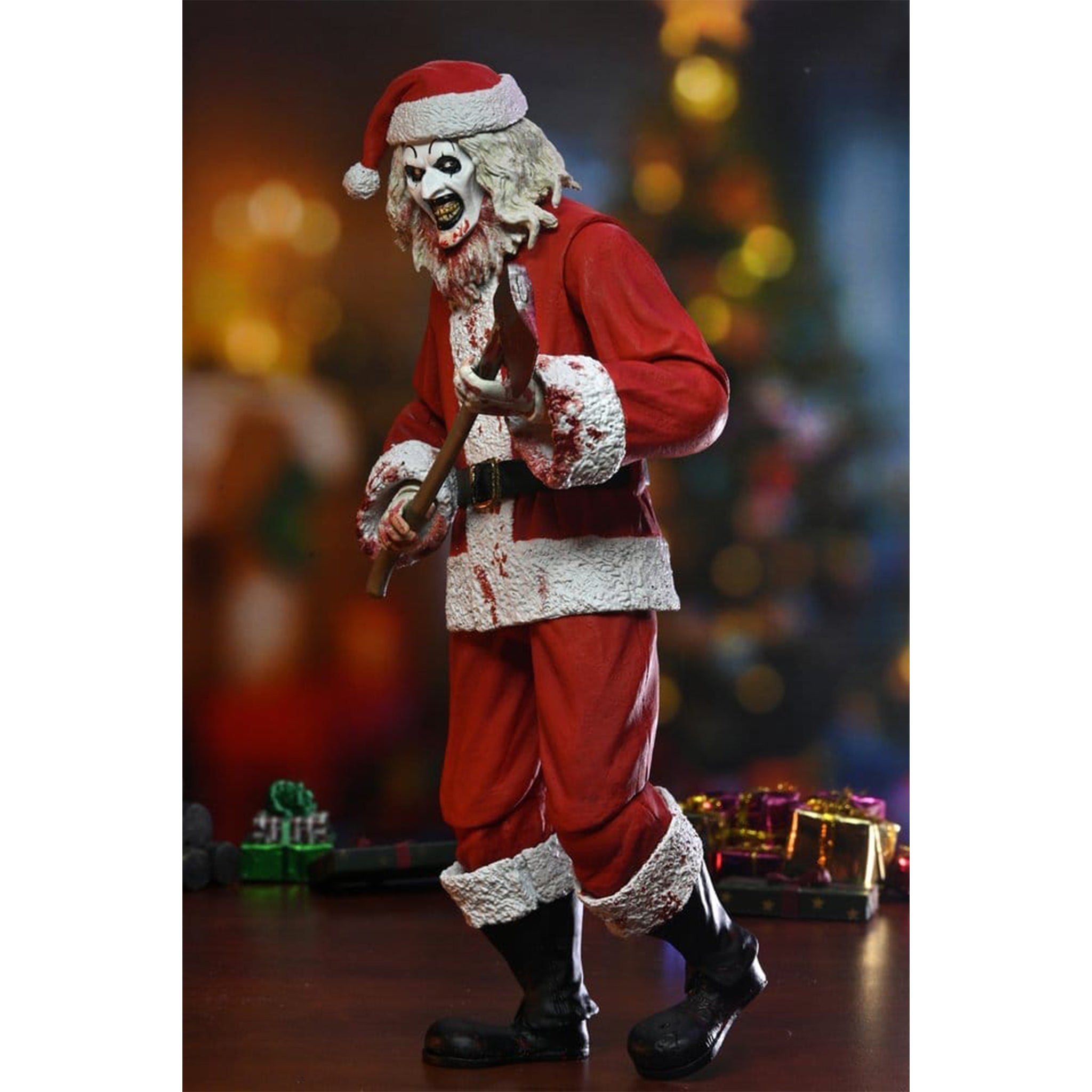 NECA Terrifier 3 Ultimate Santa Suit Art The Clown Bloody Version Action Figure