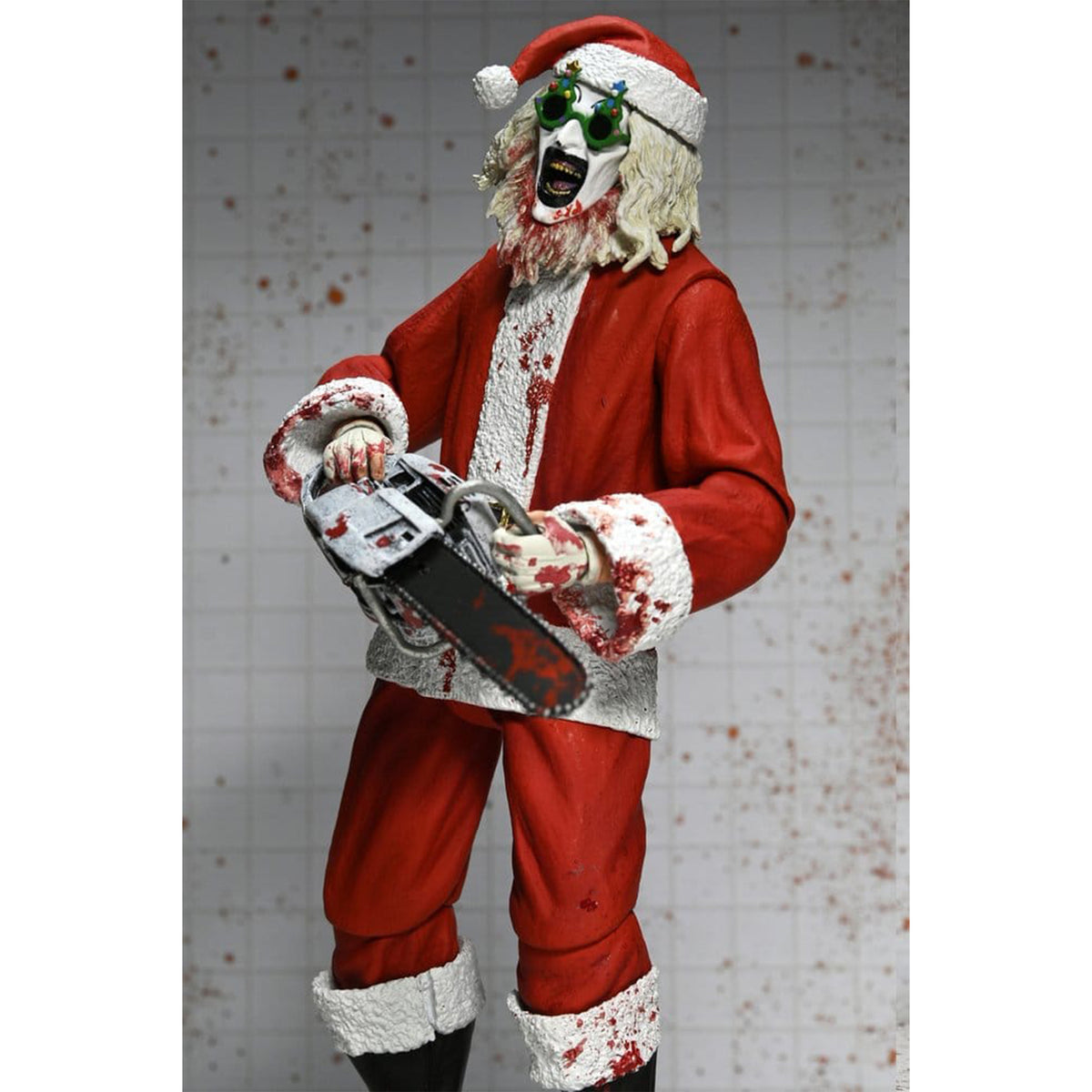 NECA Terrifier 3 Ultimate Santa Suit Art The Clown Bloody Version Action Figure – Terrifier, NECA, 18 cm, brand new collector item, Uncanny Collectibles Dublin Ireland
