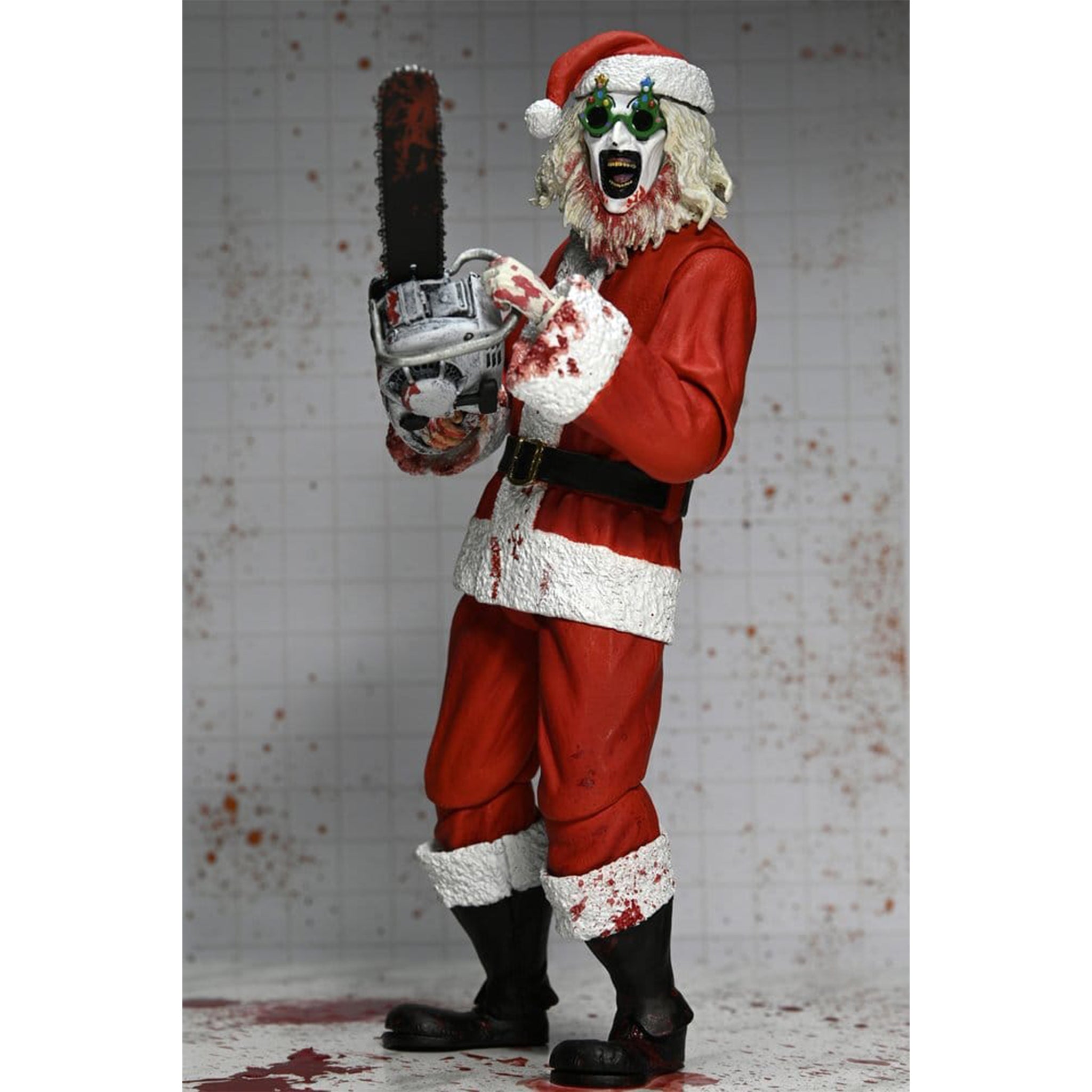 NECA Terrifier 3 Ultimate Santa Suit Art The Clown Bloody Version Action Figure – Terrifier, NECA, 18 cm, brand new collector item, Uncanny Collectibles Dublin Ireland