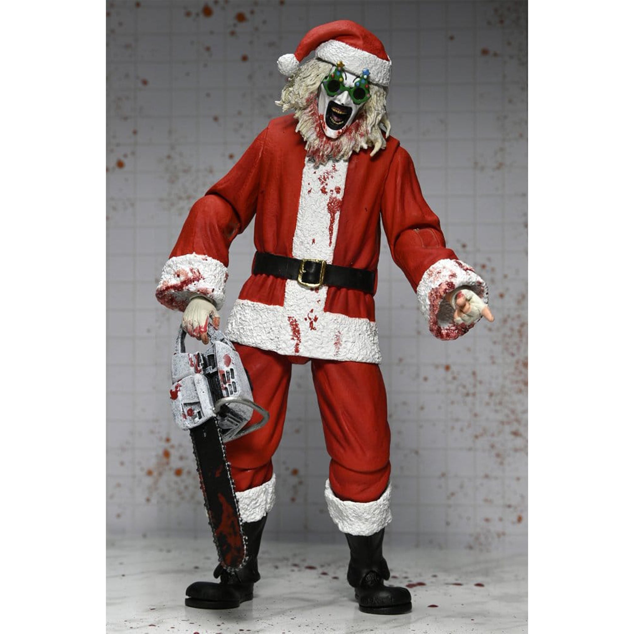 NECA Terrifier 3 Ultimate Santa Suit Art The Clown Bloody Version Action Figure – Terrifier, NECA, 18 cm, brand new collector item, Uncanny Collectibles Dublin Ireland