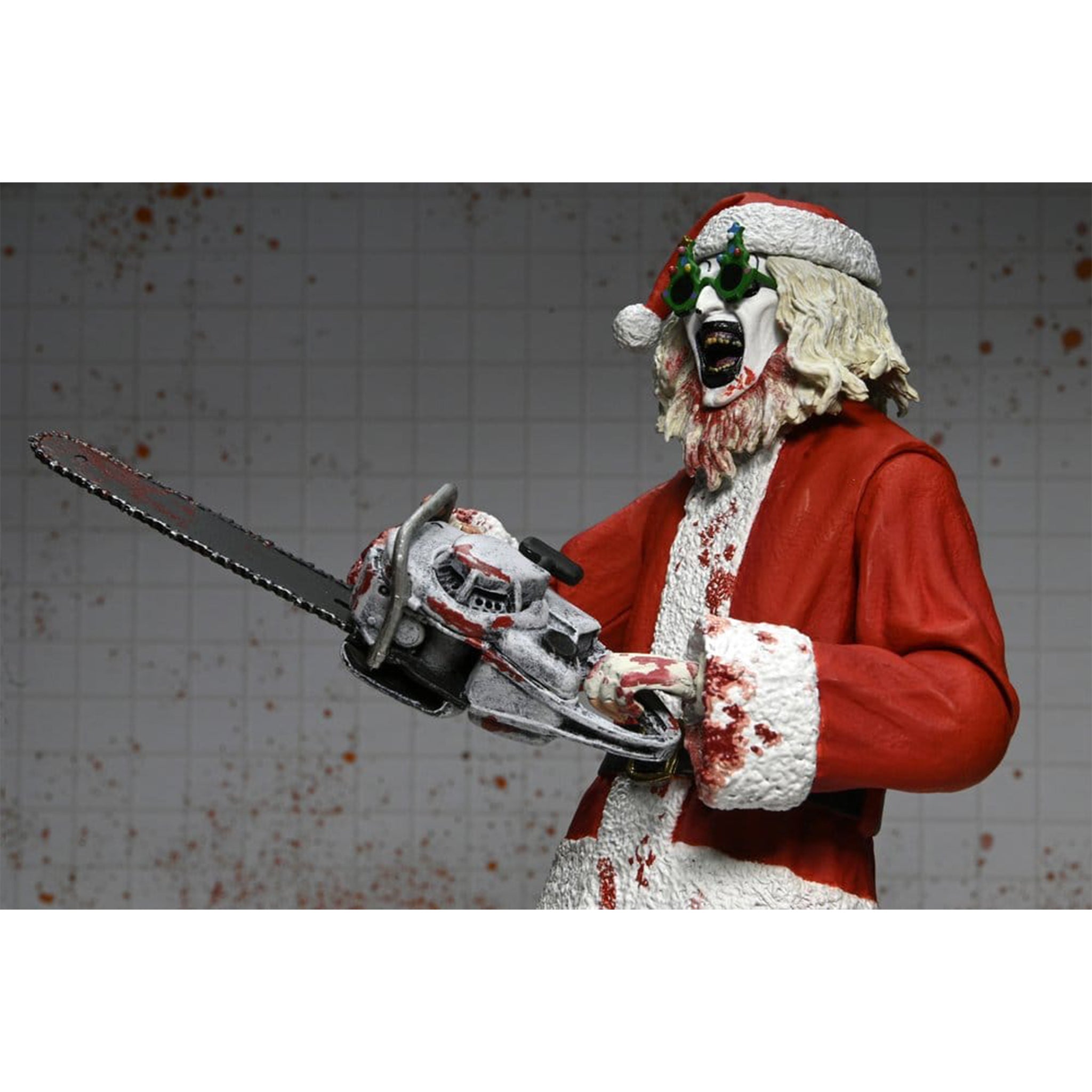 NECA Terrifier 3 Ultimate Santa Suit Art The Clown Bloody Version Action Figure – Terrifier, NECA, 18 cm, brand new collector item, Uncanny Collectibles Dublin Ireland