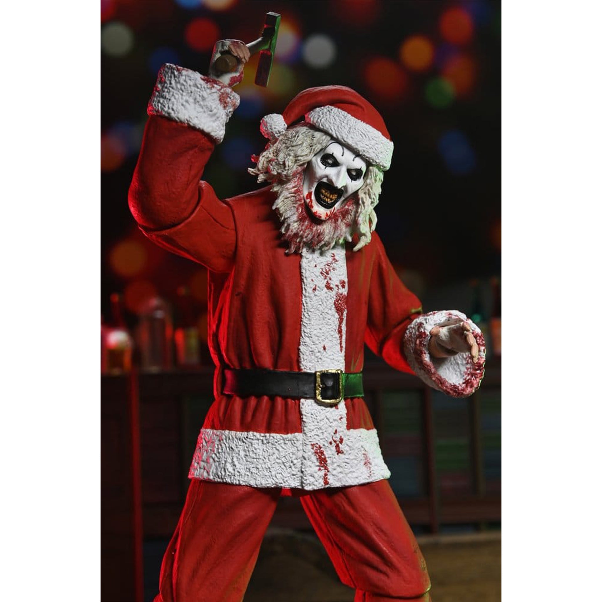 NECA Terrifier 3 Ultimate Santa Suit Art The Clown Bloody Version Action Figure