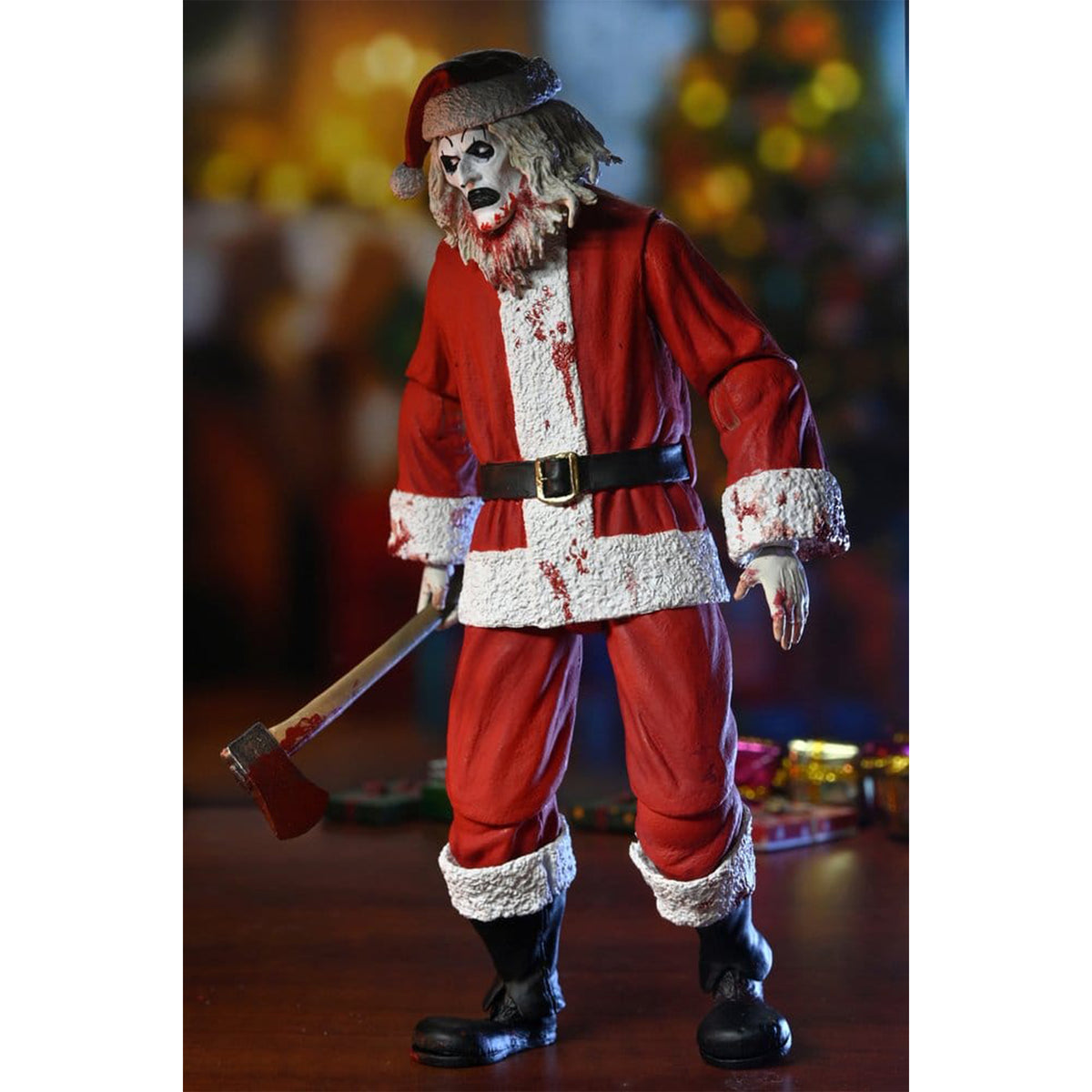 NECA Terrifier 3 Ultimate Santa Suit Art The Clown Bloody Version Action Figure – Terrifier, NECA, 18 cm, brand new collector item, Uncanny Collectibles Dublin Ireland