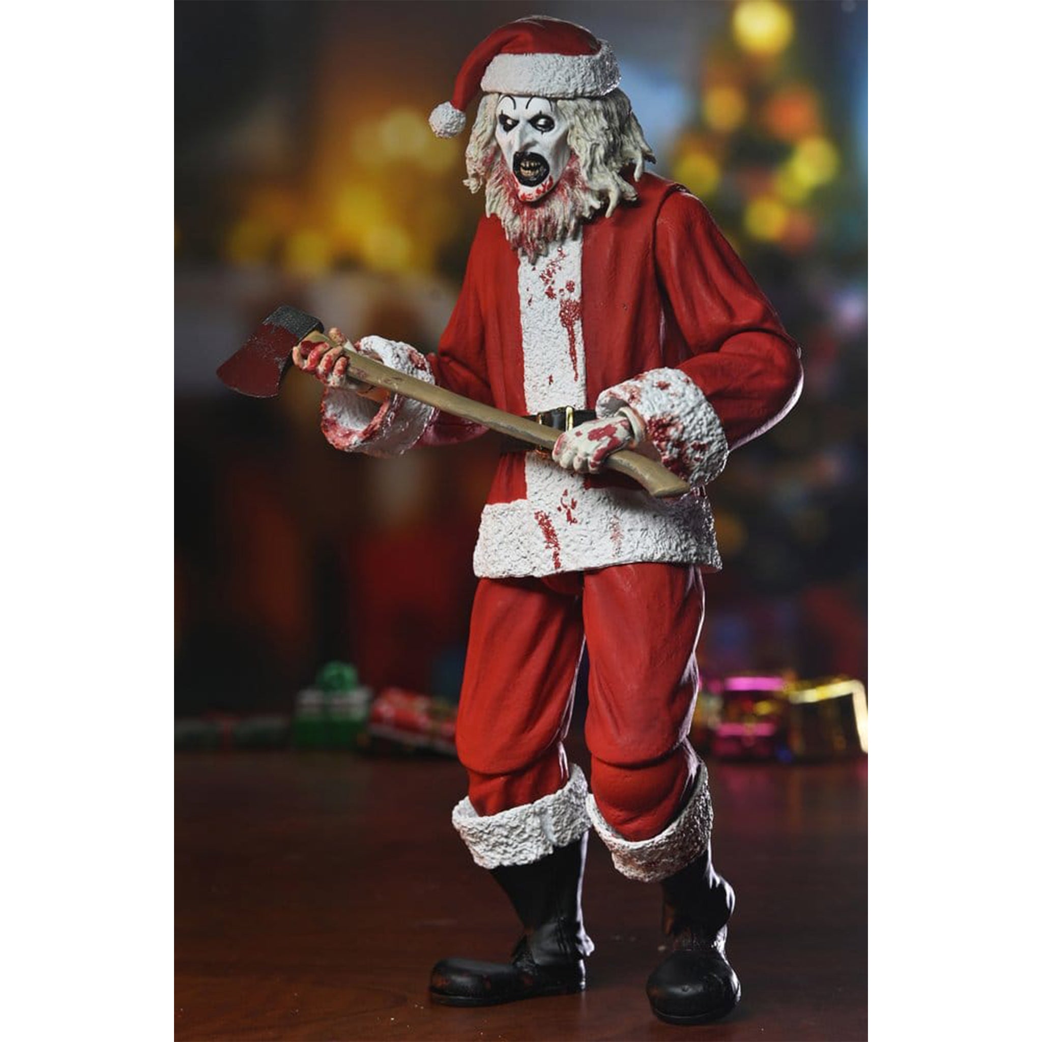 NECA Terrifier 3 Ultimate Santa Suit Art The Clown Bloody Version Action Figure