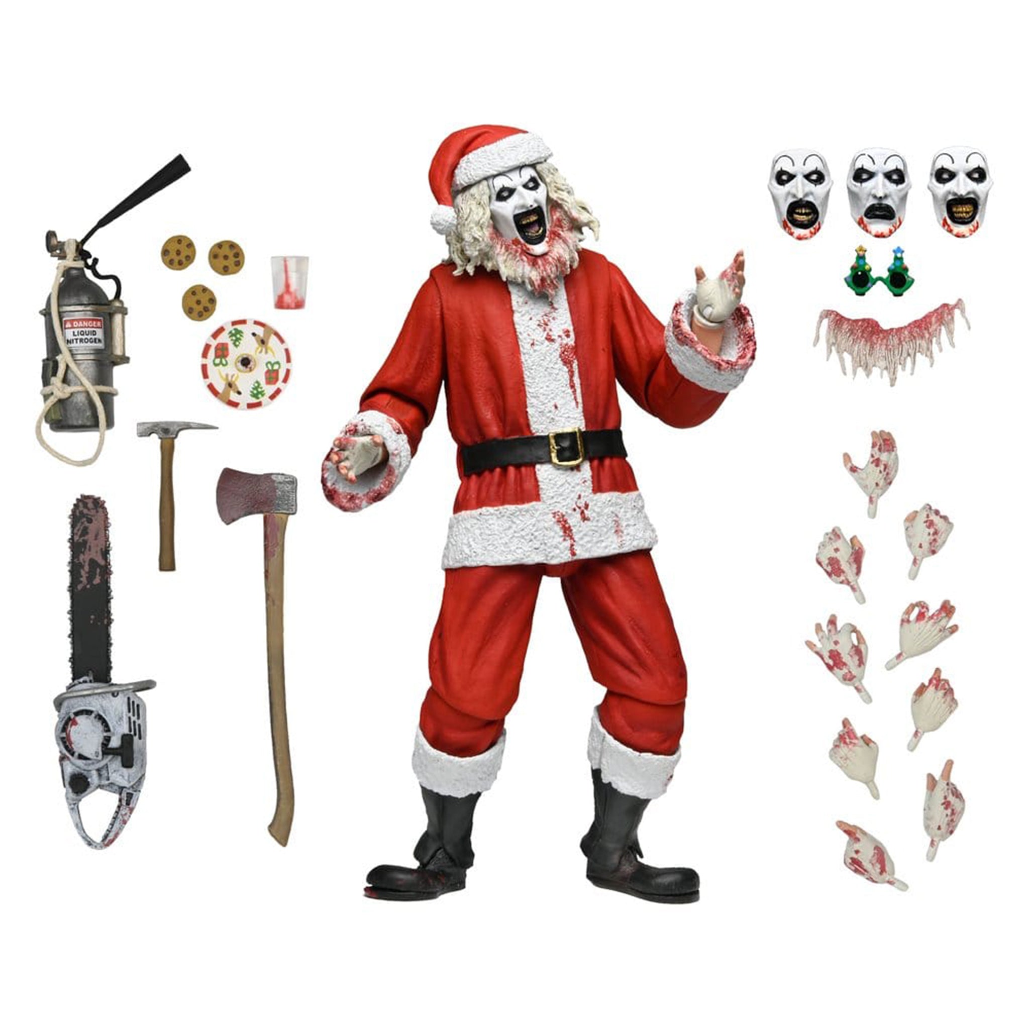 NECA Terrifier 3 Ultimate Santa Suit Art The Clown Bloody Version Action Figure