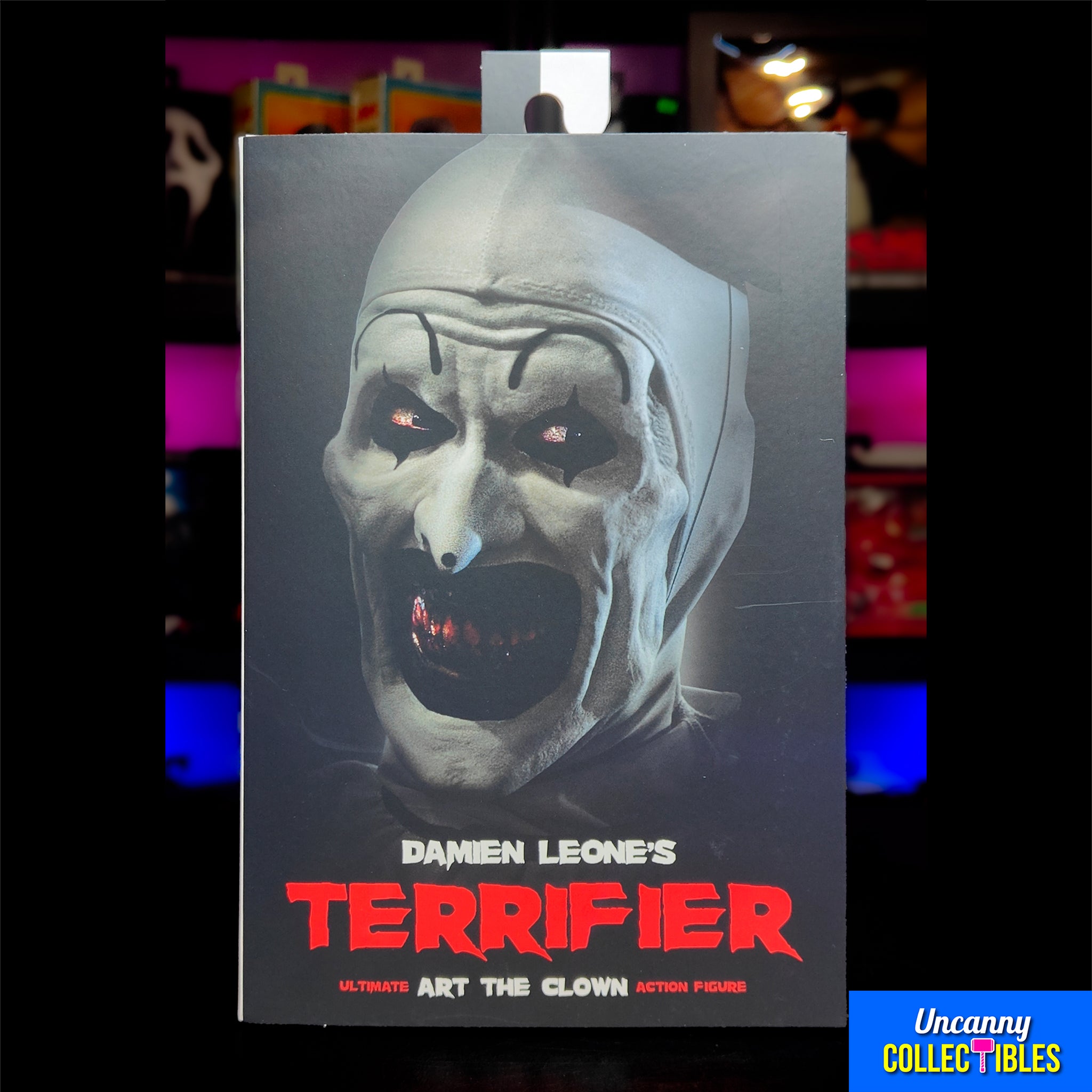 NECA Terrifier Ultimate Art the Clown Action Figure – Terrifier, NECA, 18 cm, brand new collector item, Uncanny Collectibles Dublin Ireland