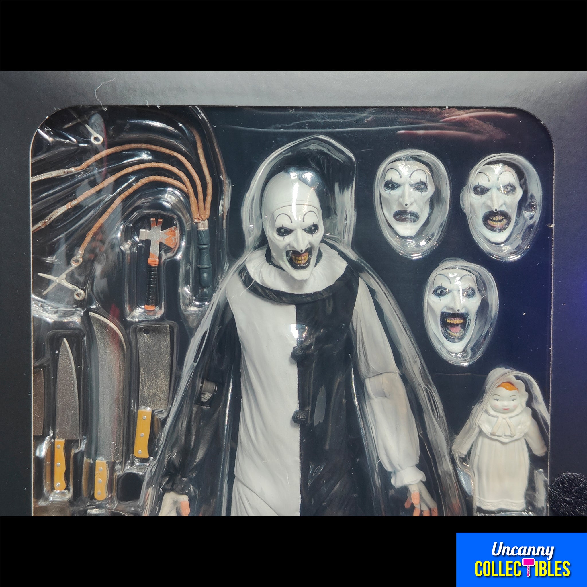 NECA Terrifier Ultimate Art the Clown Action Figure – Terrifier, NECA, 18 cm, brand new collector item, Uncanny Collectibles Dublin Ireland