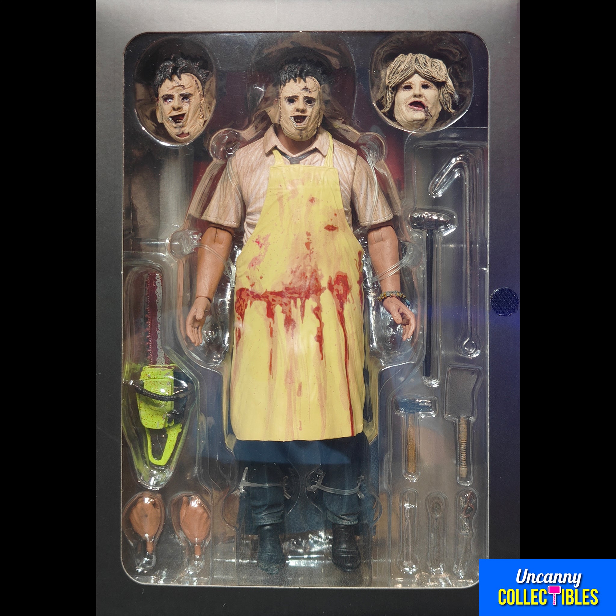 NECA Texas Chainsaw Massacre Leatherface 50th Anniversary Clothed Action Figure 20 cm – Texas Chainsaw Massacre, NECA, 20 cm, 2024, brand new collector item, Uncanny Collectibles Dublin Ireland