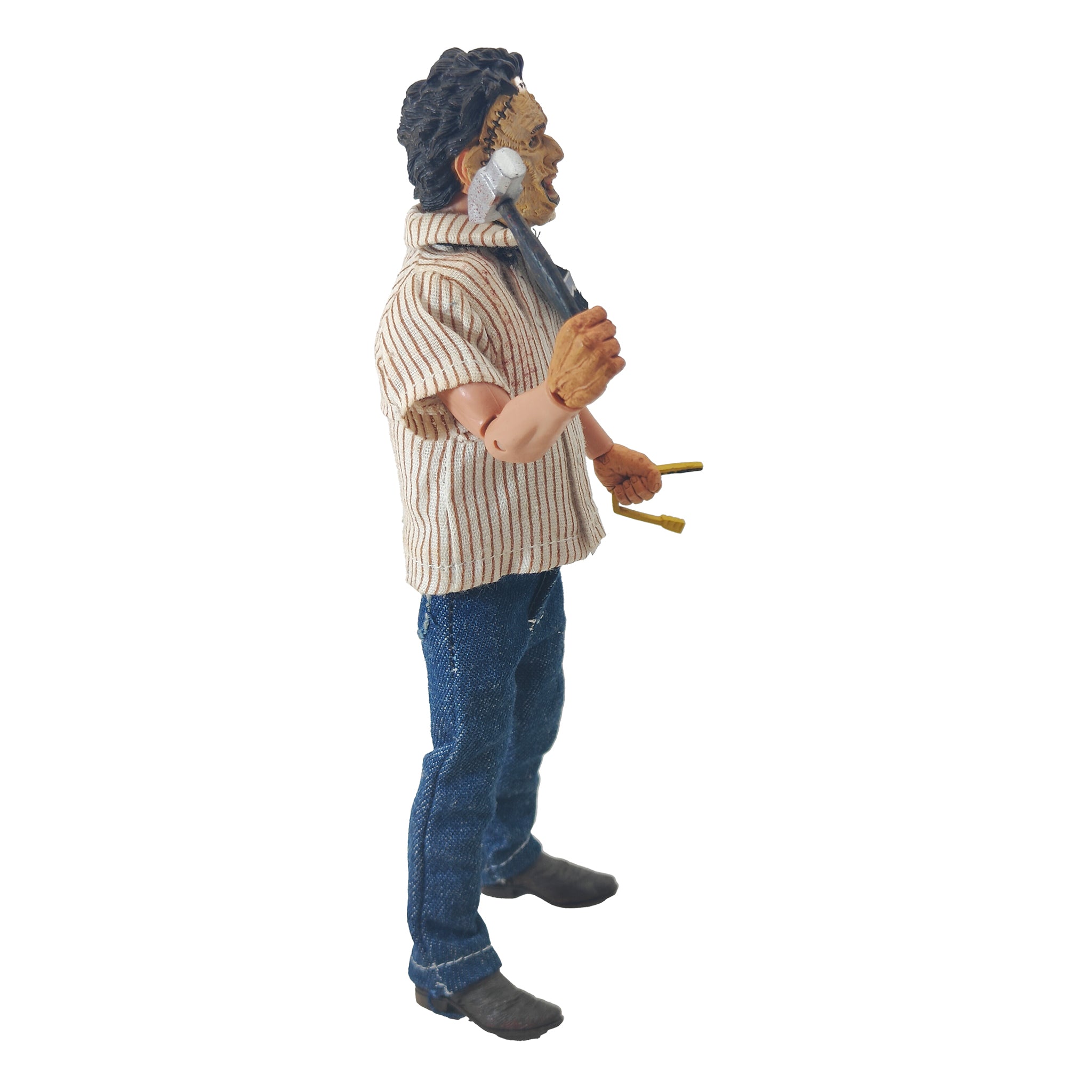 NECA Texas Chainsaw Massacre Leatherface Retro Cloth Action Figure – Texas Chainsaw Massacre, NECA, 20 cm, pre-owned collector piece, Uncanny Collectibles Dublin Ireland