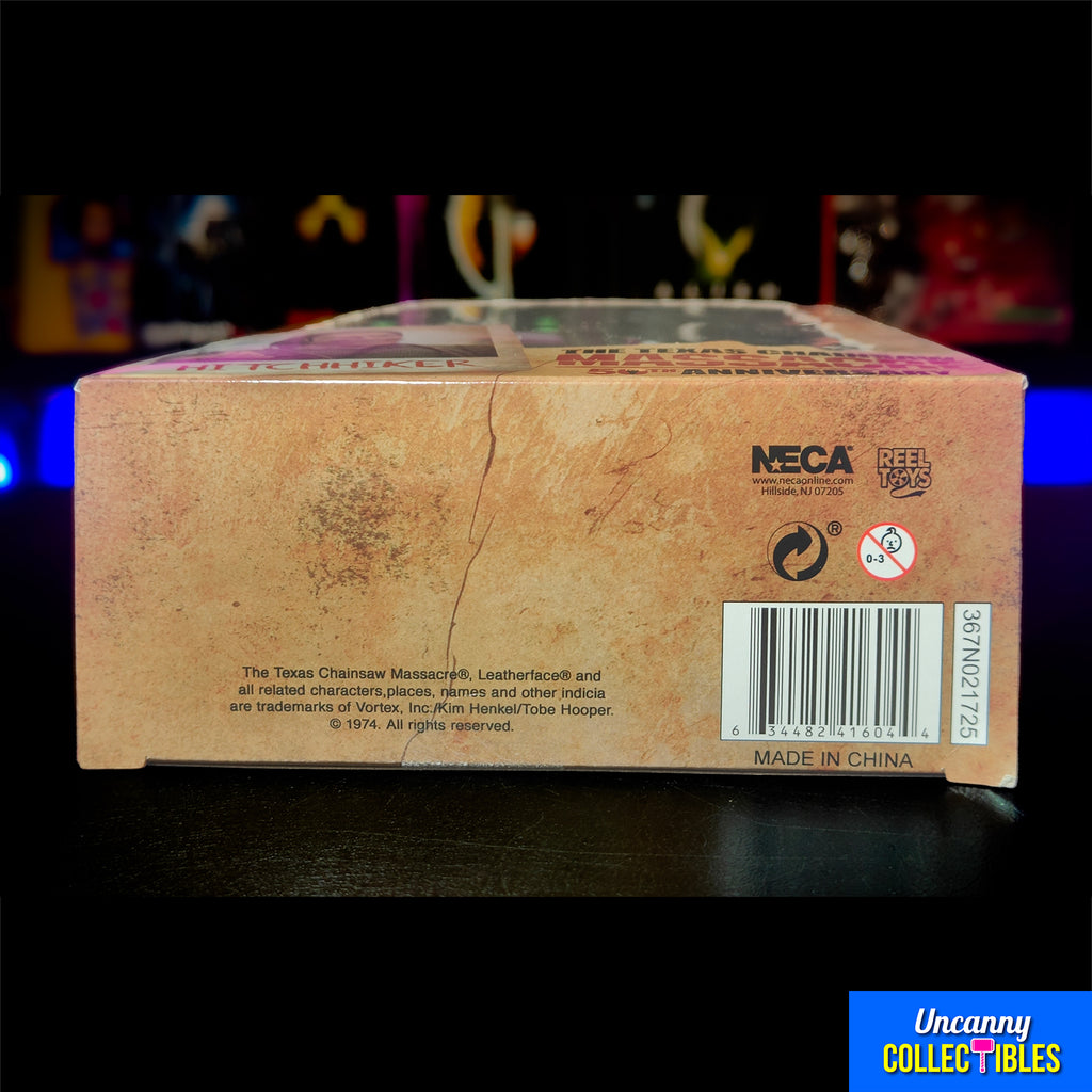 NECA Texas Chainsaw Massacre The Hitchhiker Retro Clothed Action Figure 50th Anniversary 20cm