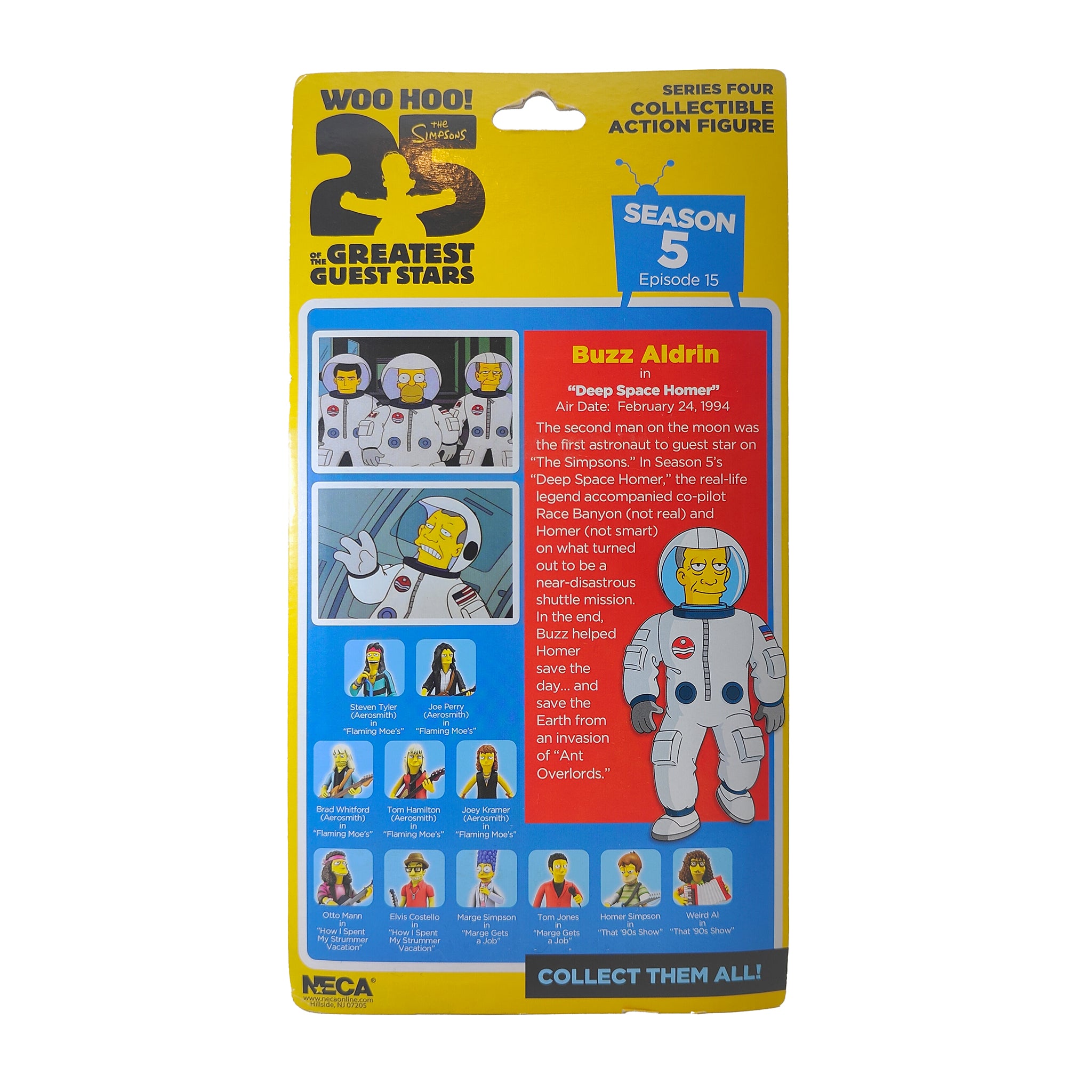 NECA The Simpsons Greatest Guest Stars Buzz Aldrin Action Figure