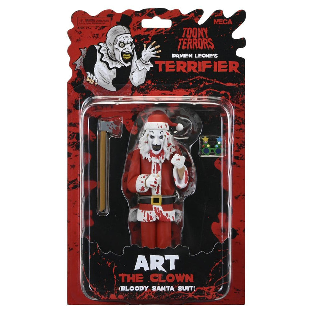 NECA Toony Terrors Terrifier 3 Santa Suit Art the Clown Bloody Version Action Figure – Terrifier, NECA, 15 cm, brand new collector item, Uncanny Collectibles Dublin Ireland