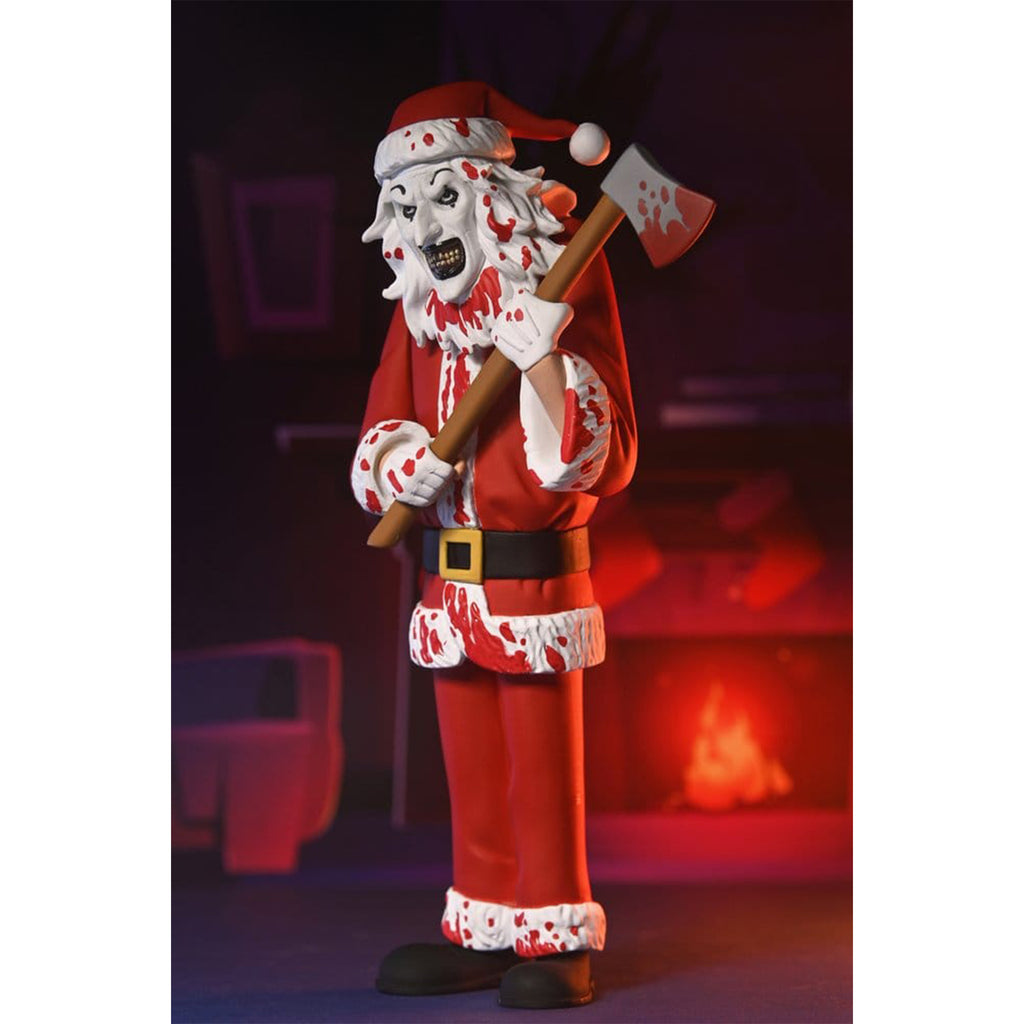 NECA Toony Terrors Terrifier 3 Santa Suit Art the Clown Bloody Version Action Figure – Terrifier, NECA, 15 cm, brand new collector item, Uncanny Collectibles Dublin Ireland